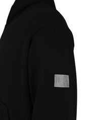 Hoodie brushed mono black r01
