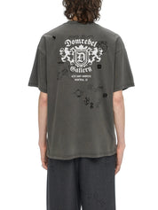Lion crest t-shirt faded black