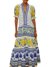 ZULI OFF-WHITE MIDI DRESS SHORT SLEEVES