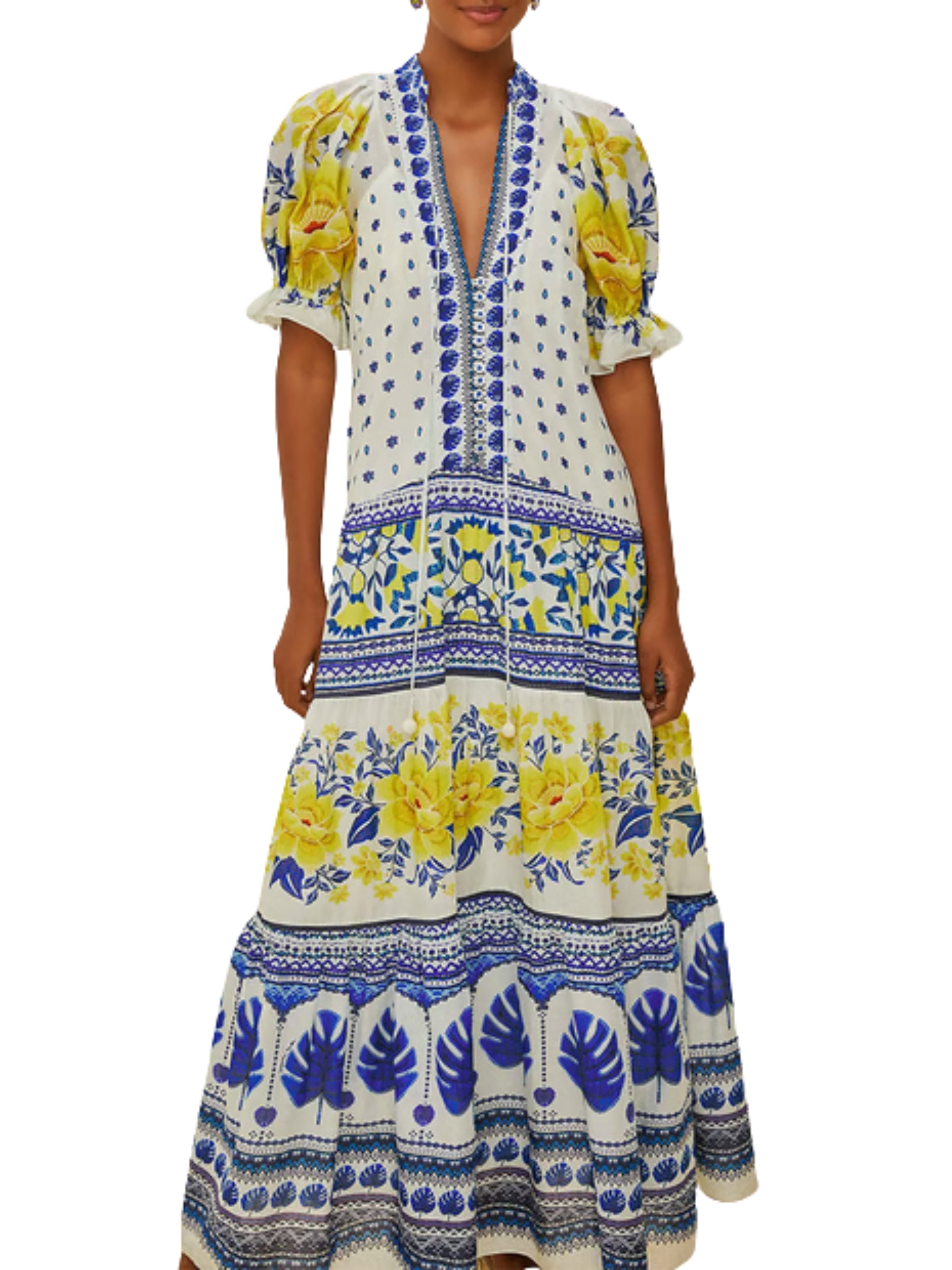 ZULI OFF-WHITE MIDI DRESS SHORT SLEEVES