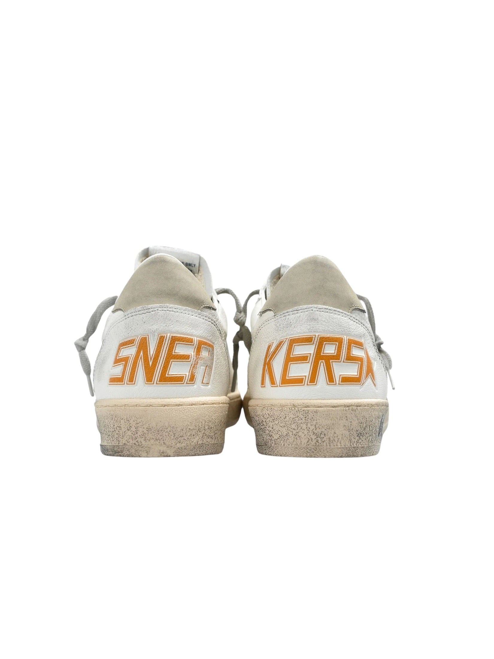 Ballstar nappa upper toe and spur suede star leather heel