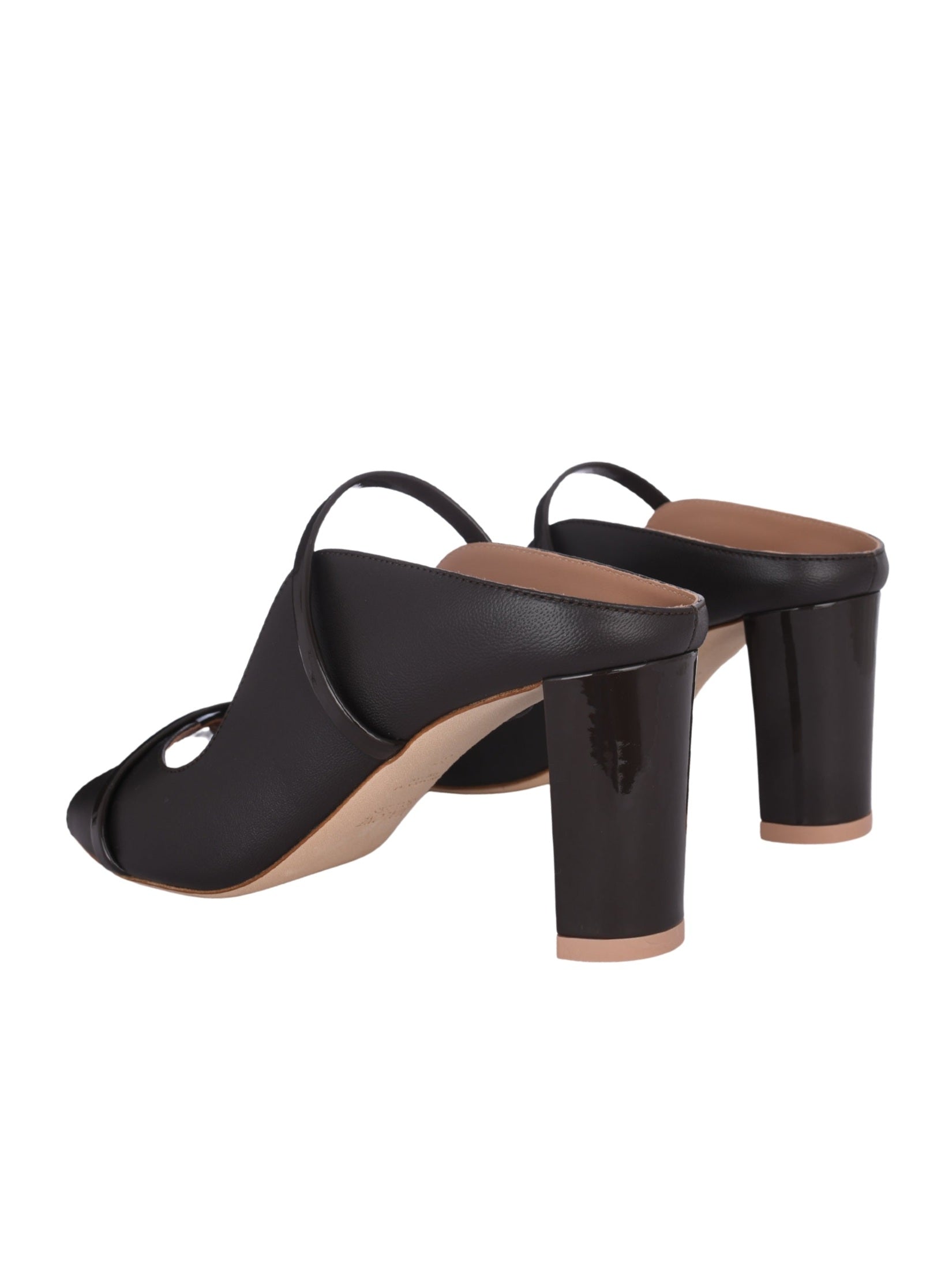 Norah 70 black embossed leather sandals