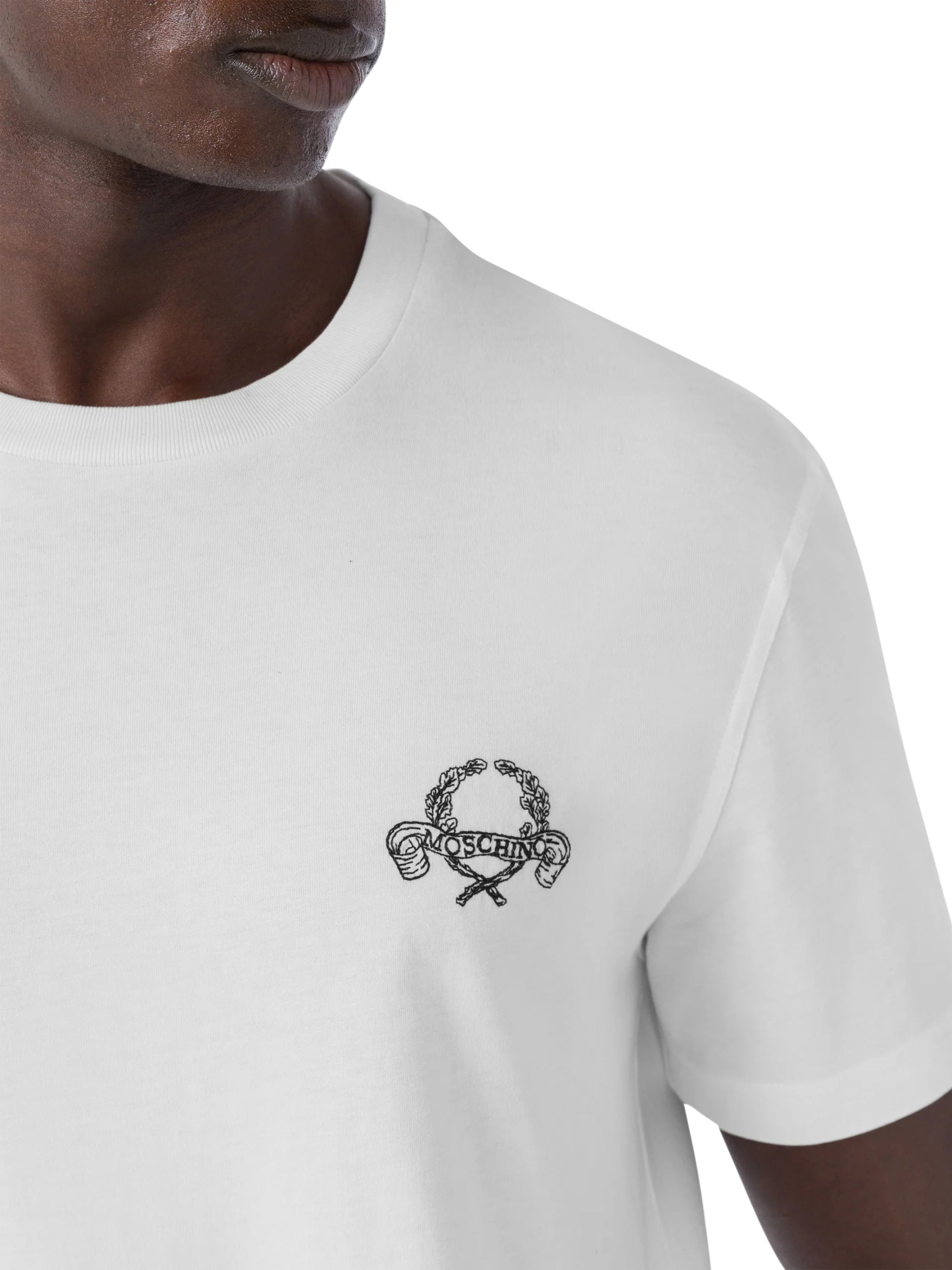 Logo-embroidered T-shirt