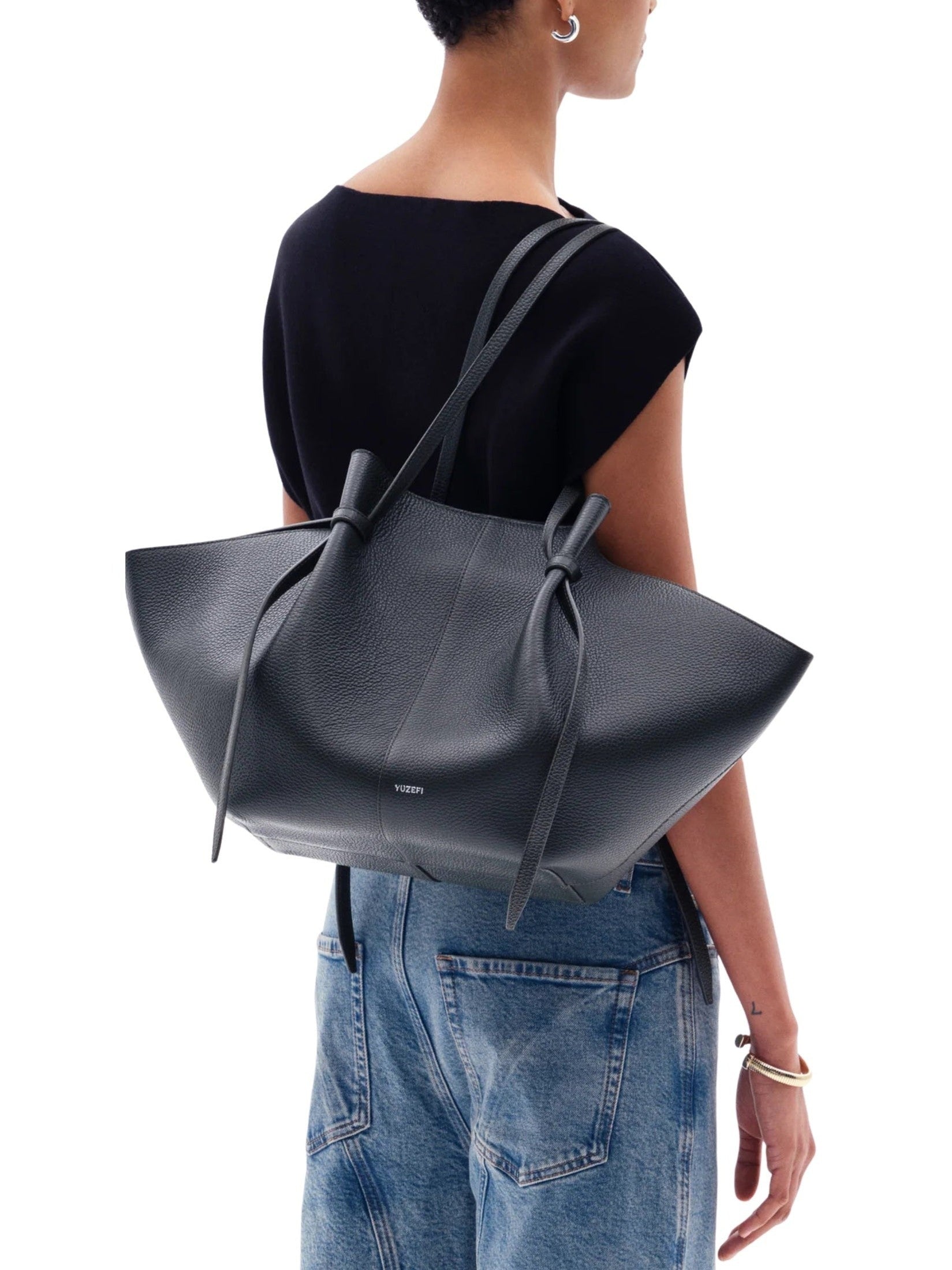 Large mochi pebble grain leather