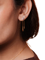 Althea earrings in sterling silver & 18k gold vermeil and rhodium