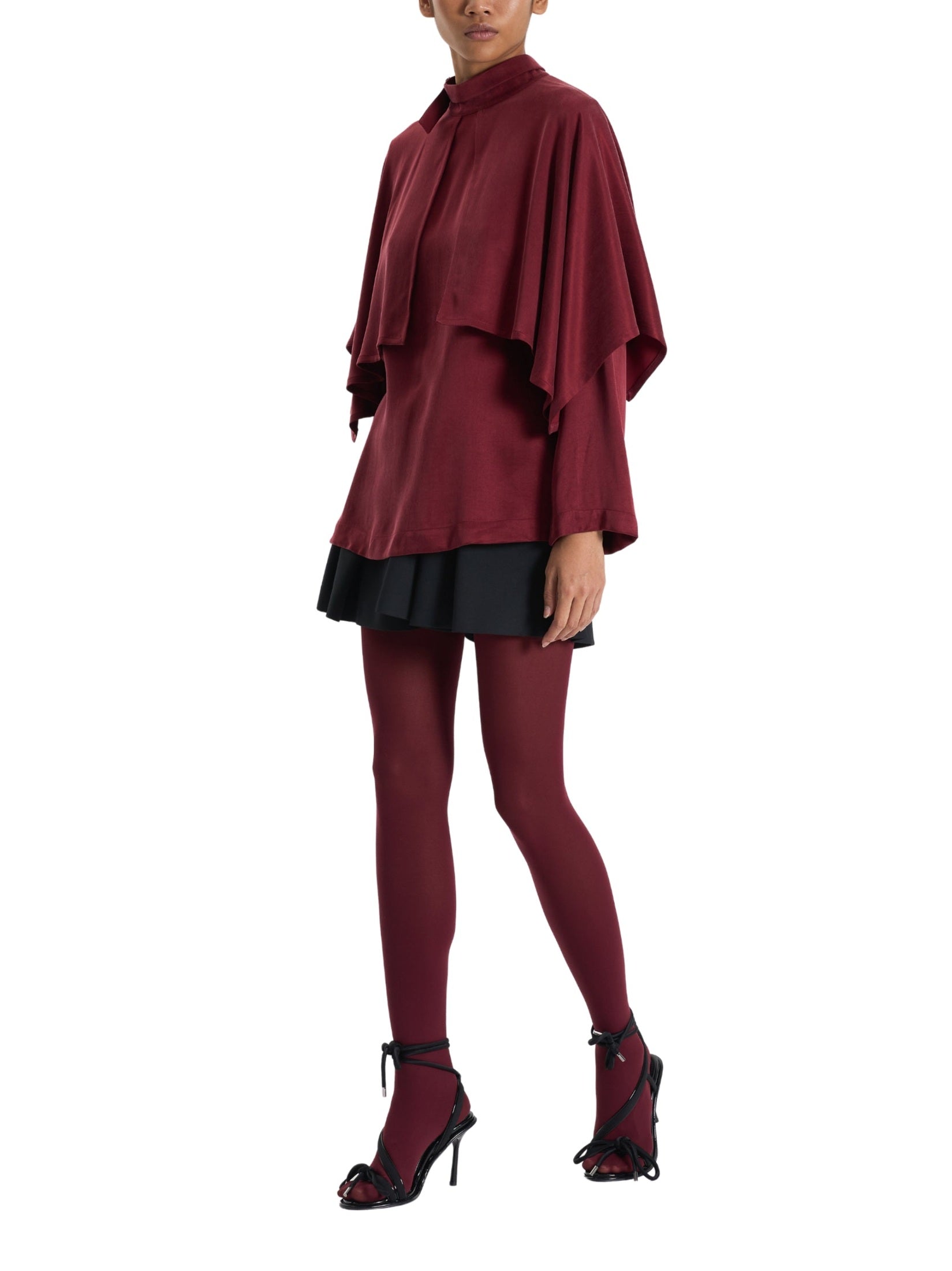 Red flowing loose blouse