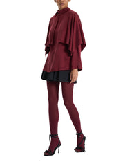 RED FLOWING LOOSE BLOUSE