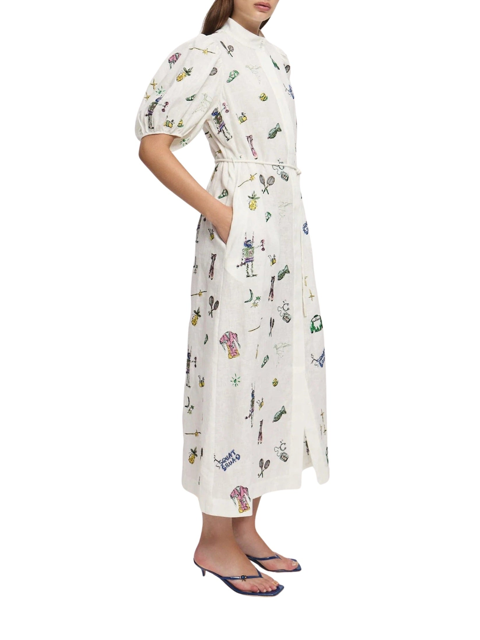 Play embroidered shirt dress