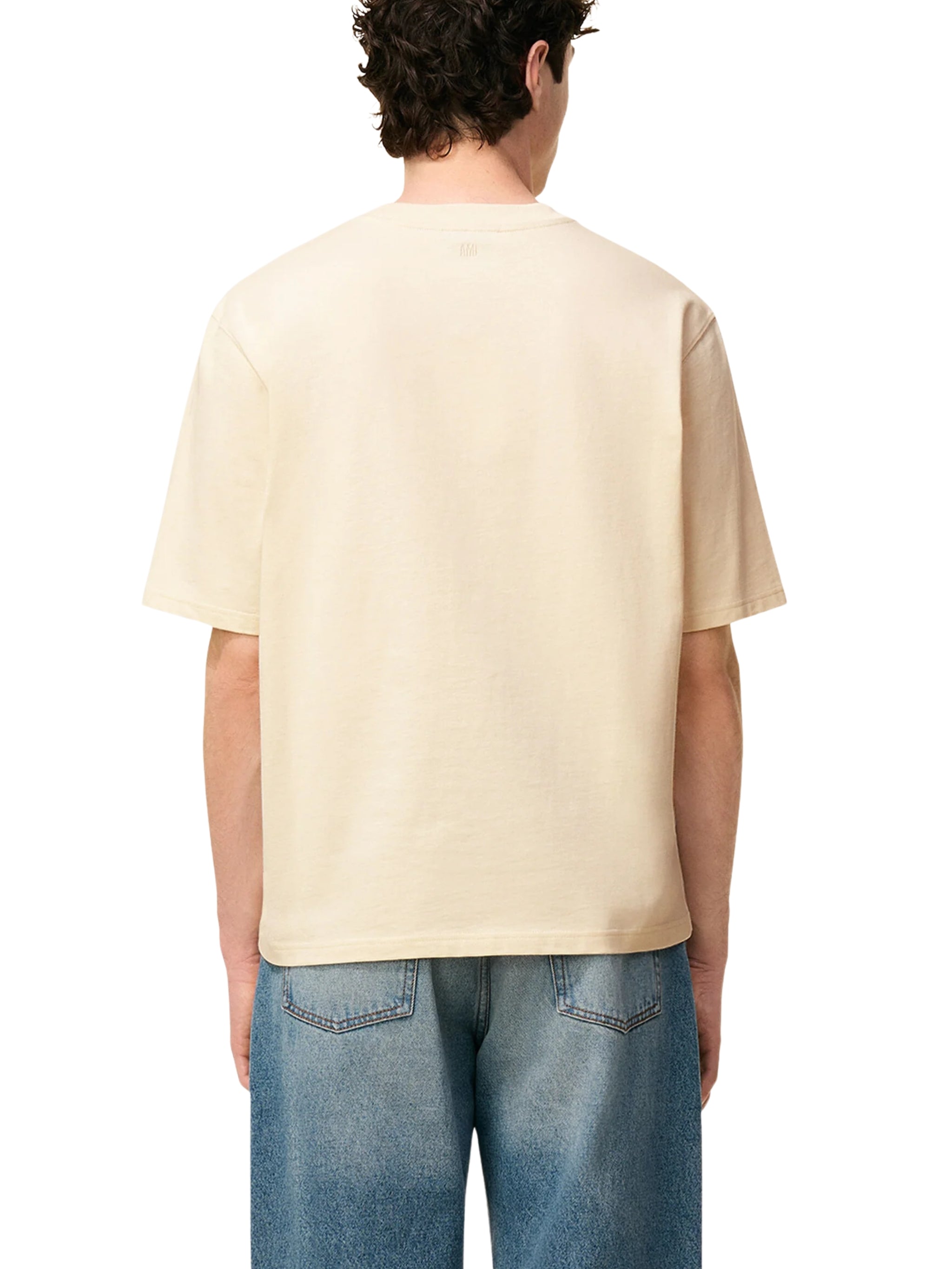 Off White Cotton Ami De Coeur T-shirt