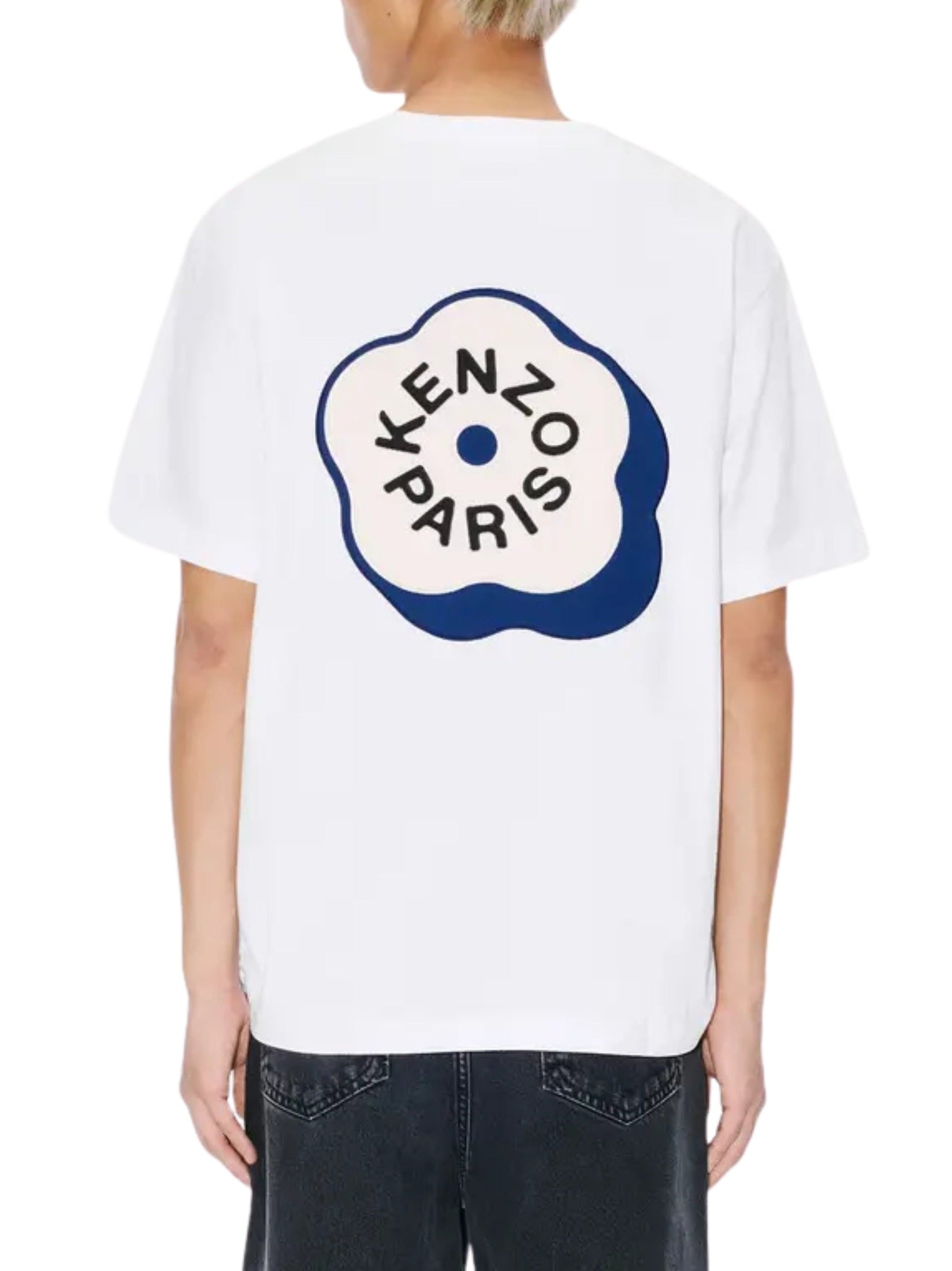 'boke flower 2.0' embroidered oversized t-shirt in cotton