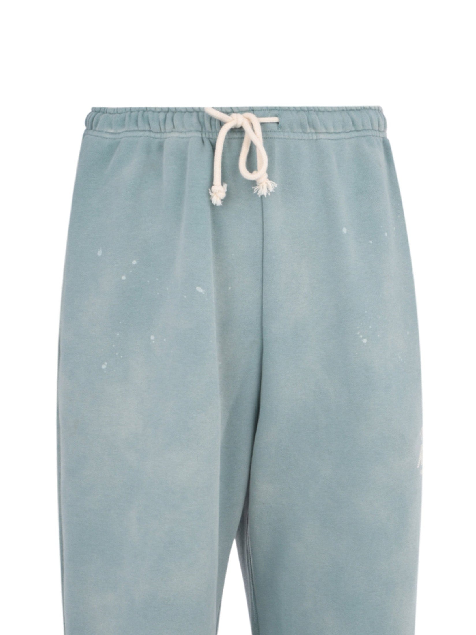 Washed cut-off hem sweat pants