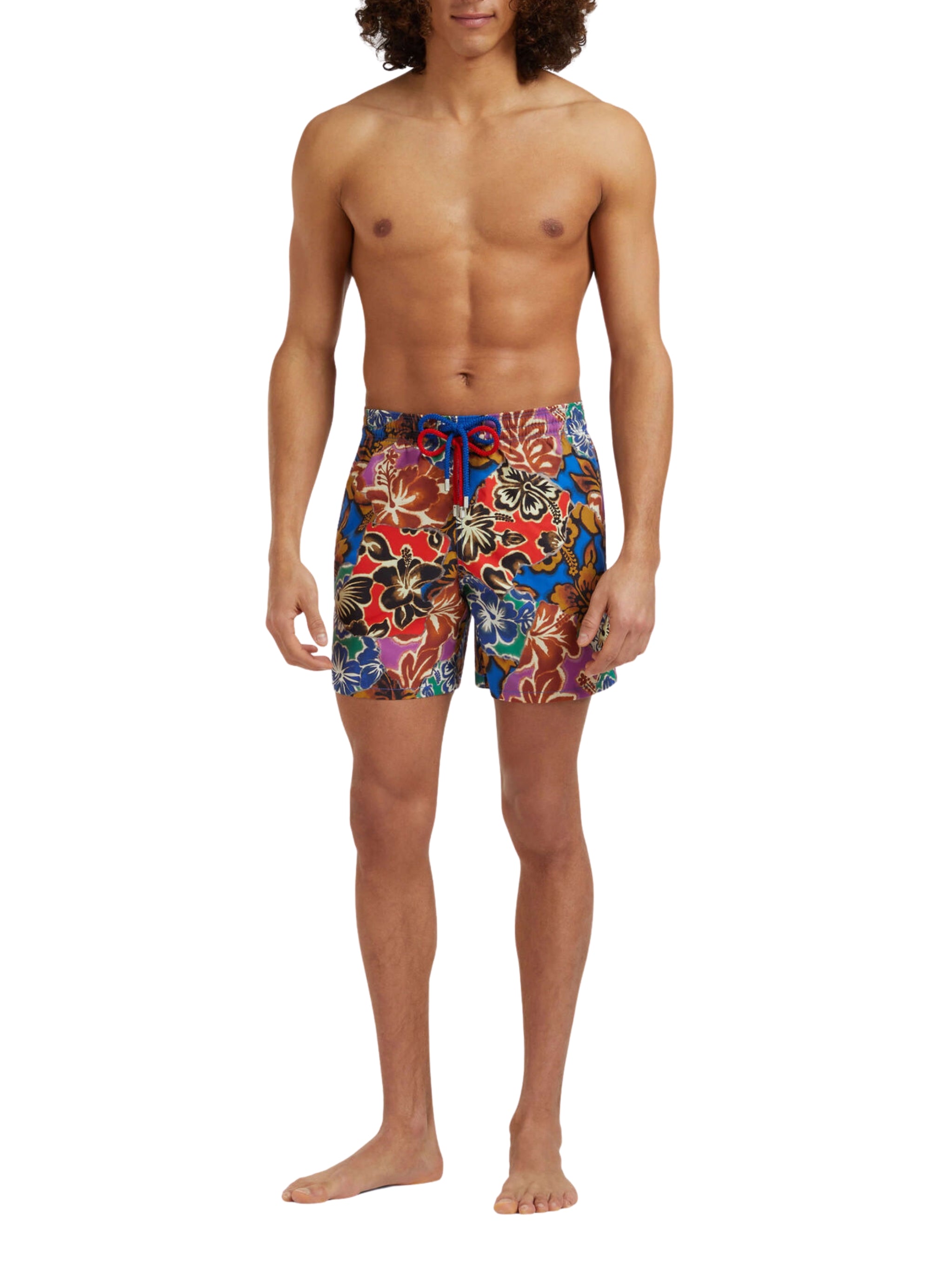 Men Swim Trunks Hawaiian Patchwork