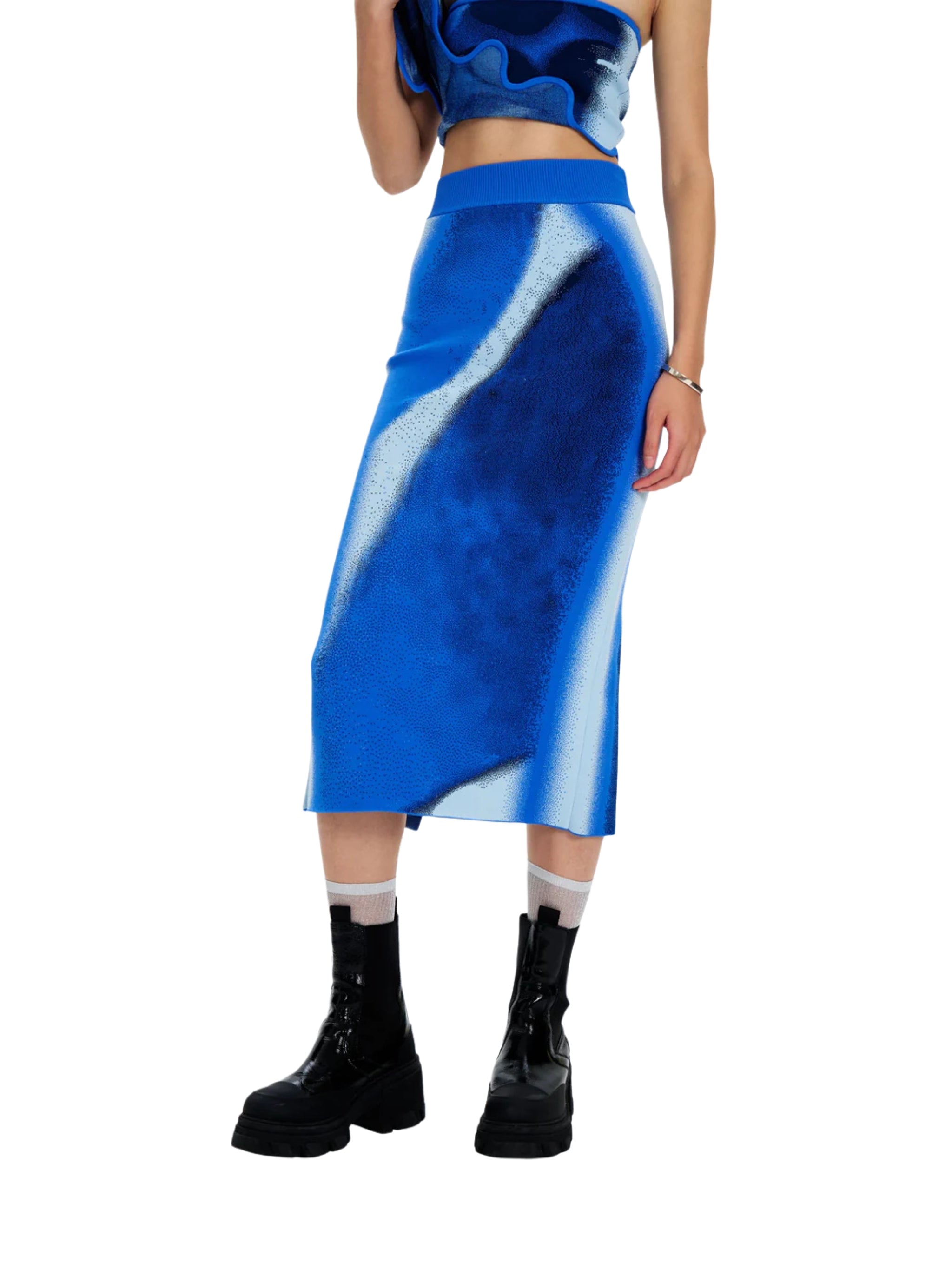 SOPHIE CHERRY PRINT MIDI SKIRT