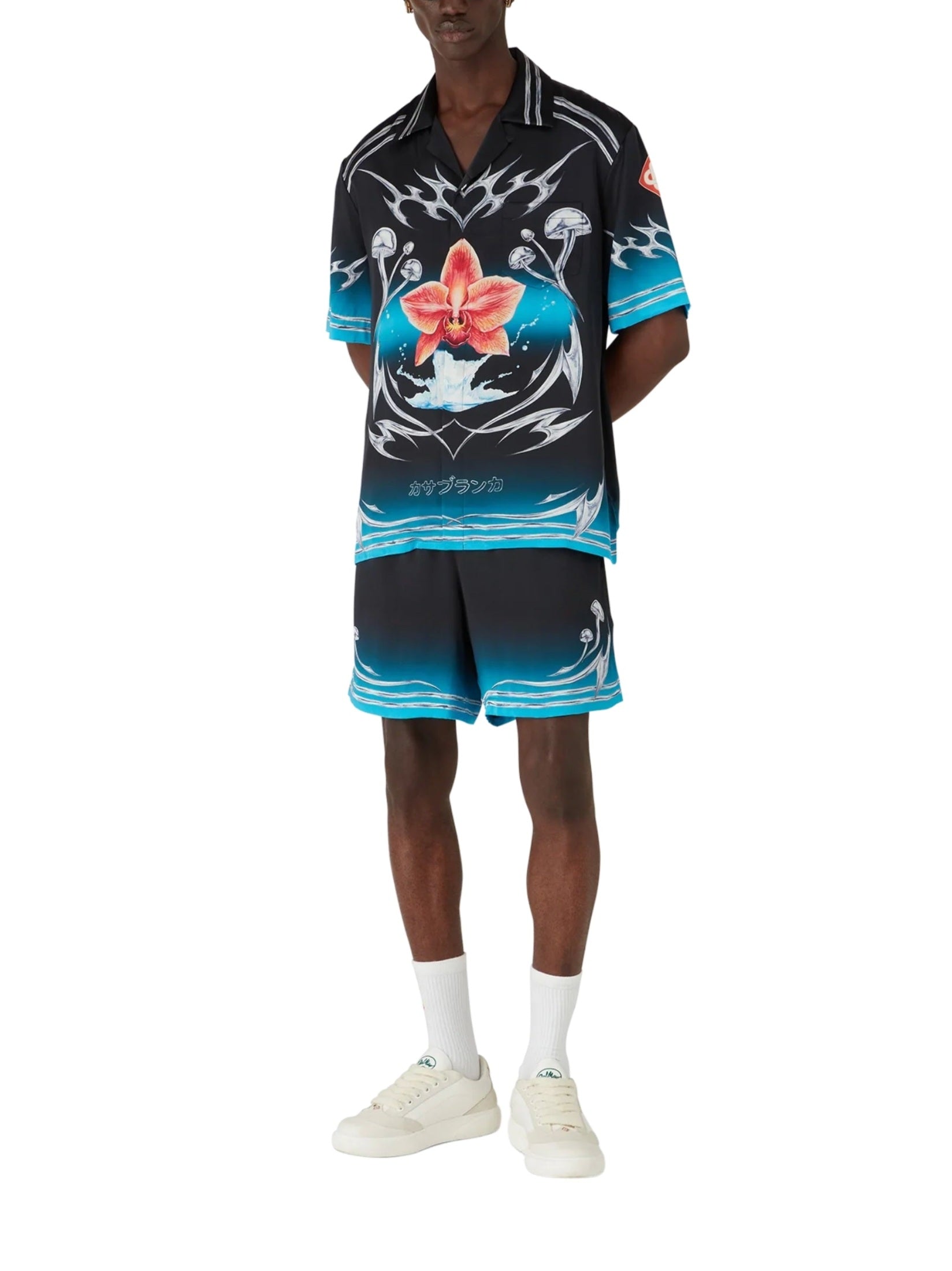 Cuban collar short sleeve shirt