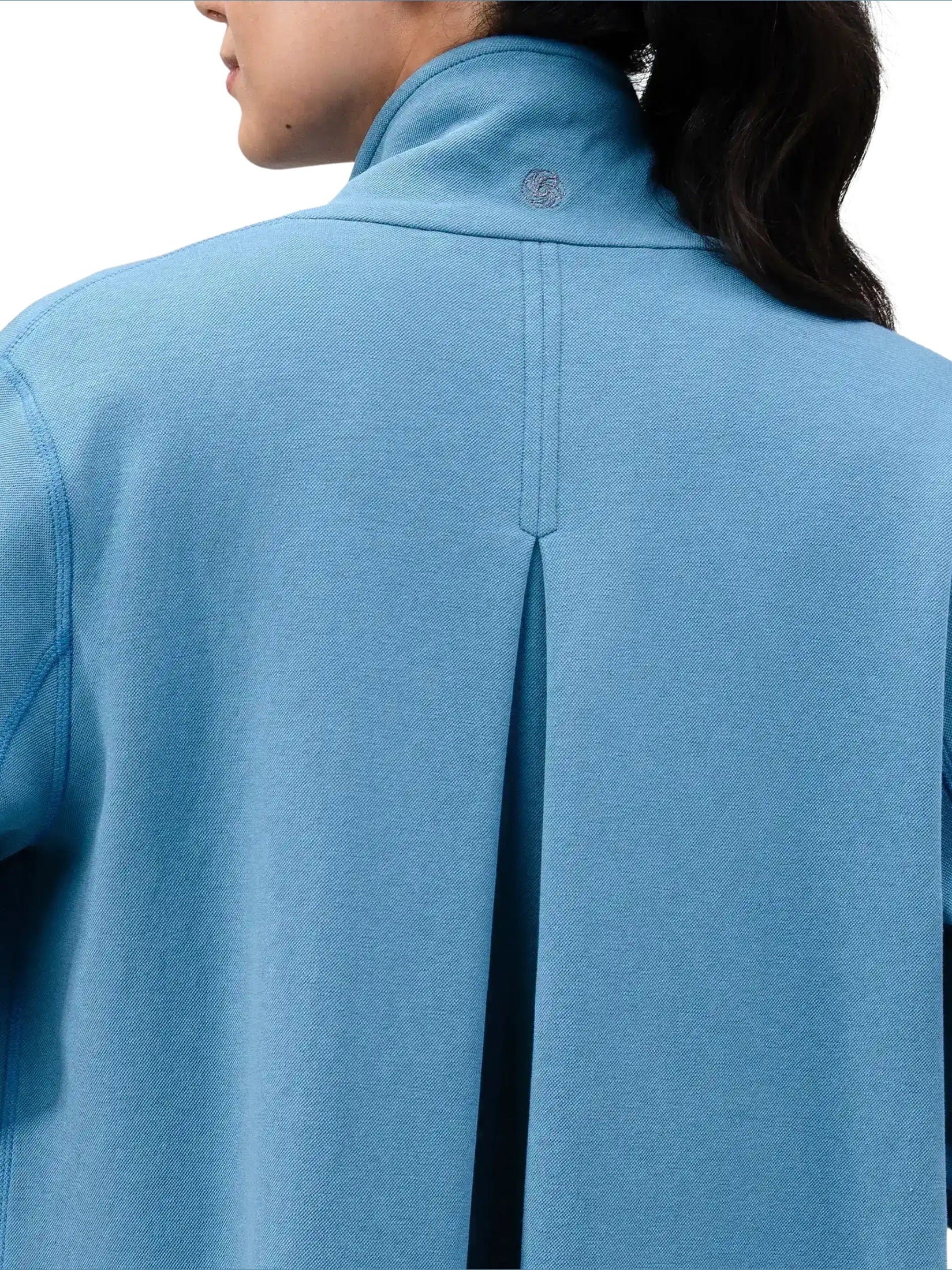 One-piece full length caftan - techno abaya-blue stone