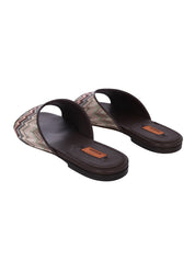 Liza flat sandals snake beige