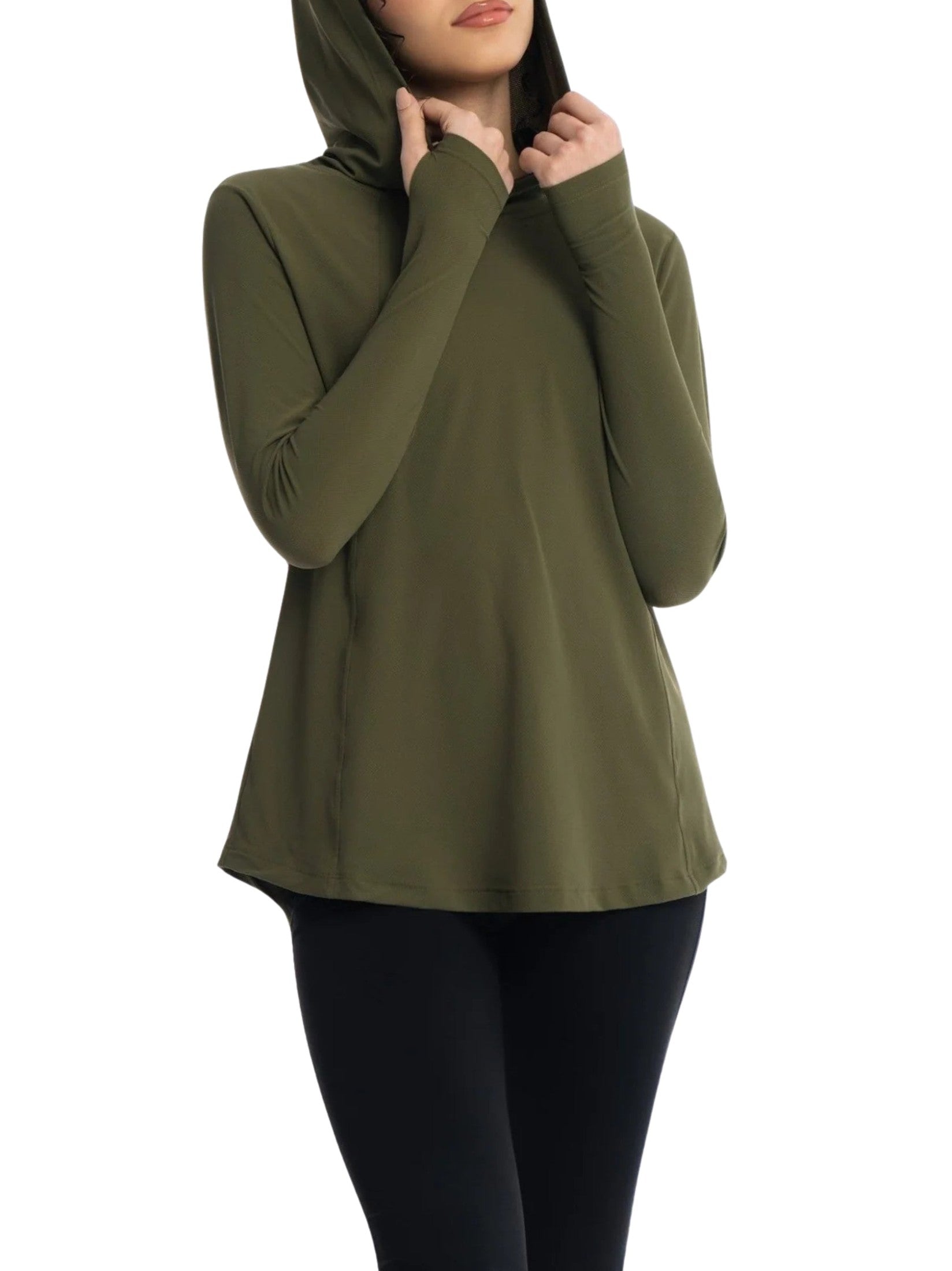 Active hooded top