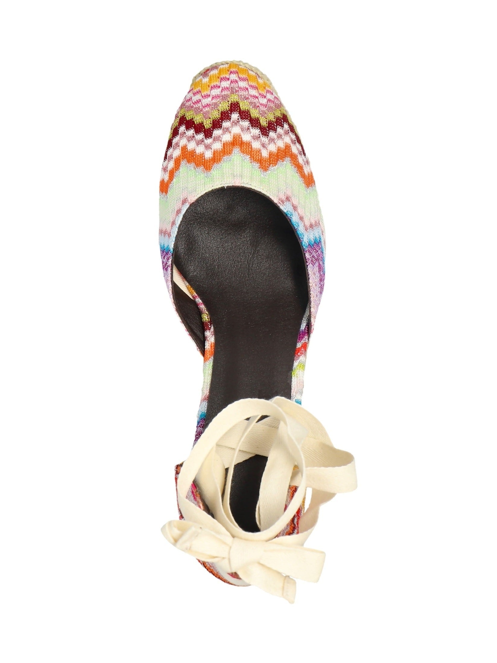 Chevron-Pattern Tie Espadrilles