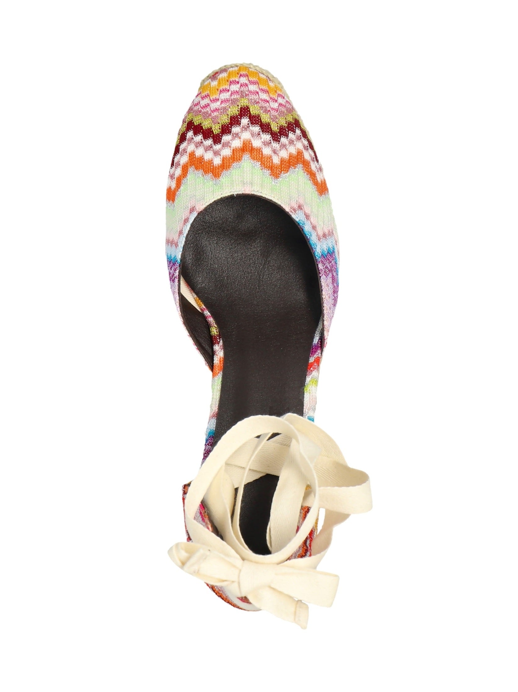 Chevron-Pattern Tie Espadrilles