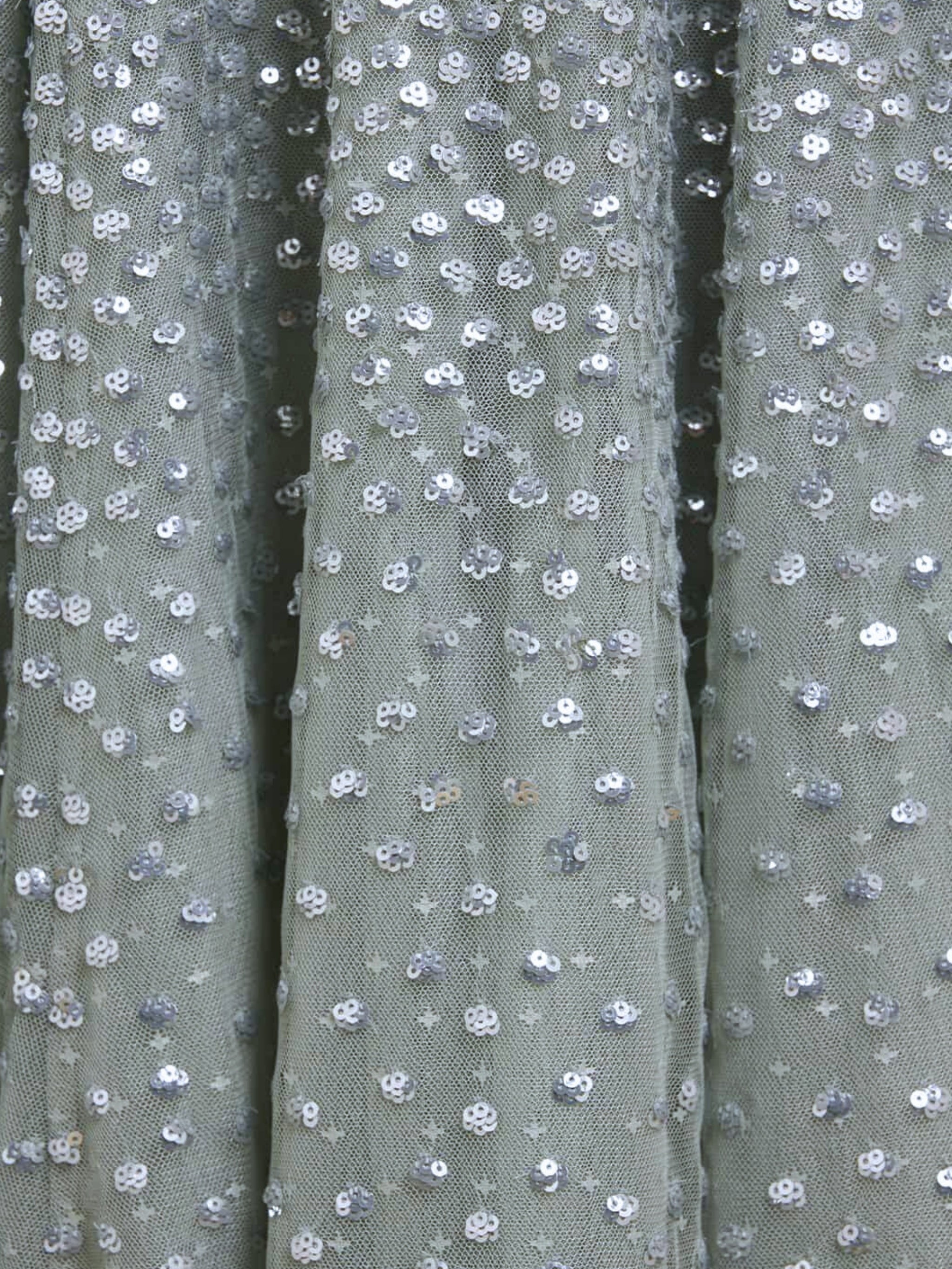 SCATTER DOT CAPE SLEEVE ANKLE GOWN