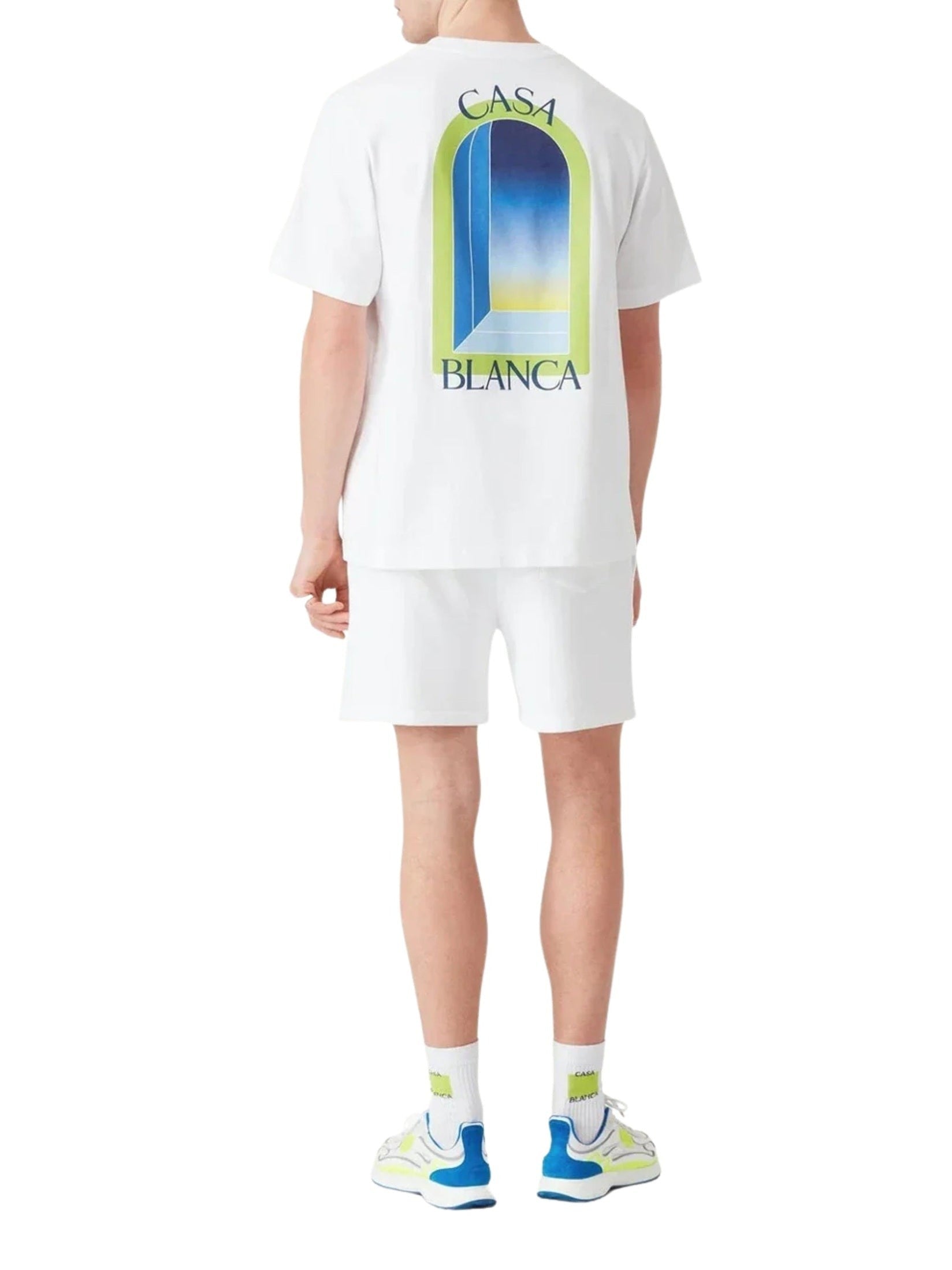 White & Lime Arches Short Sleeve T‑Shirt