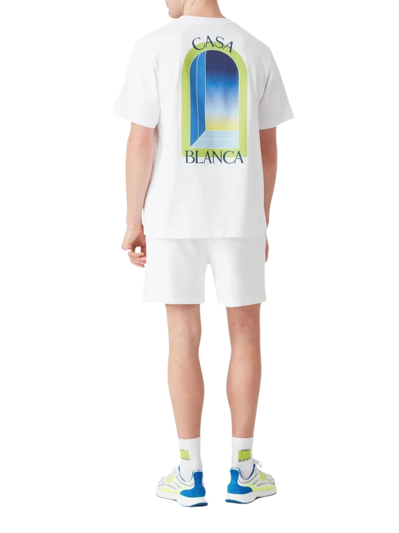 White & Lime Arches Short Sleeve T‑Shirt