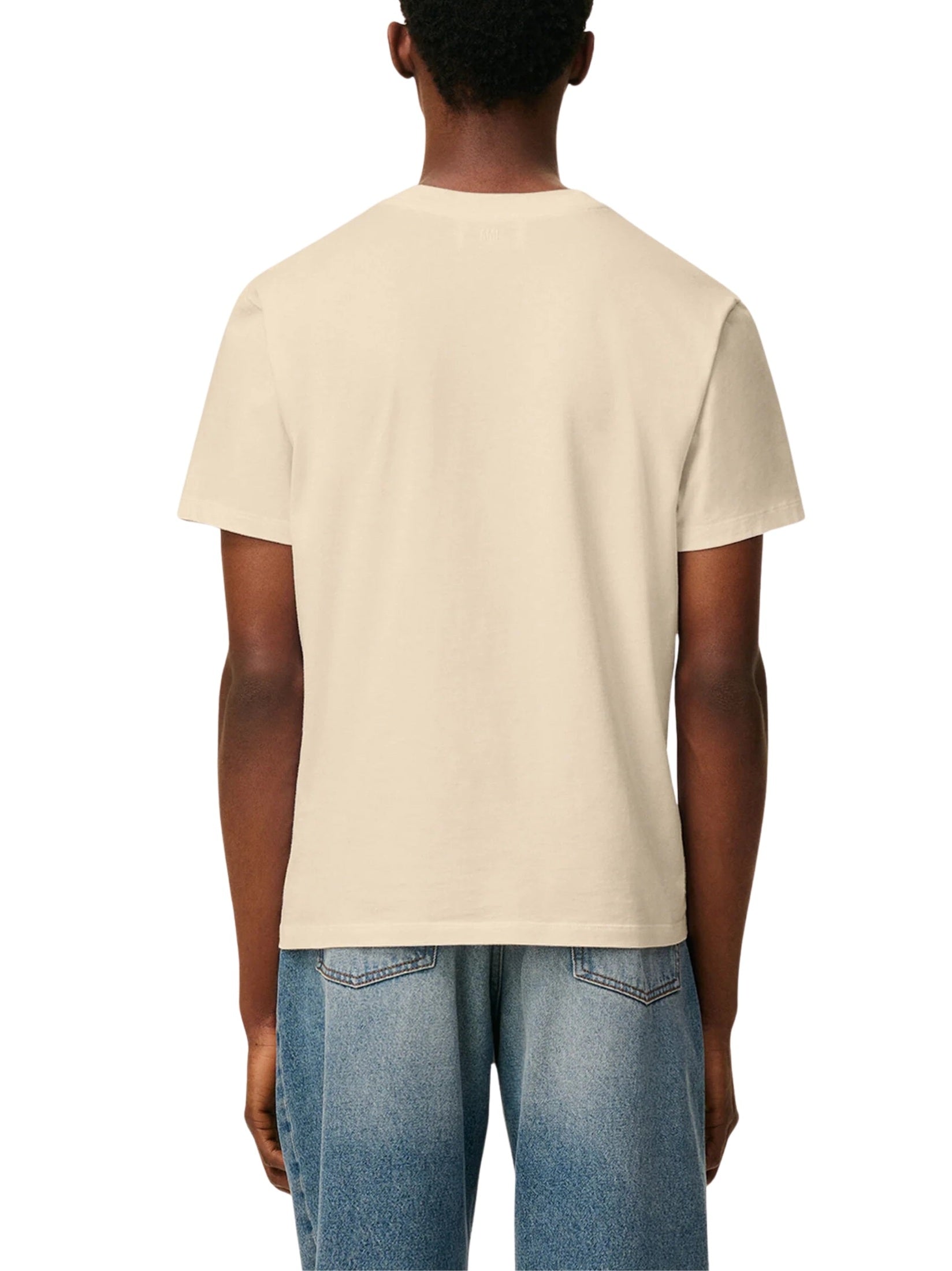 Beige cotton ami de coeur t-shirt