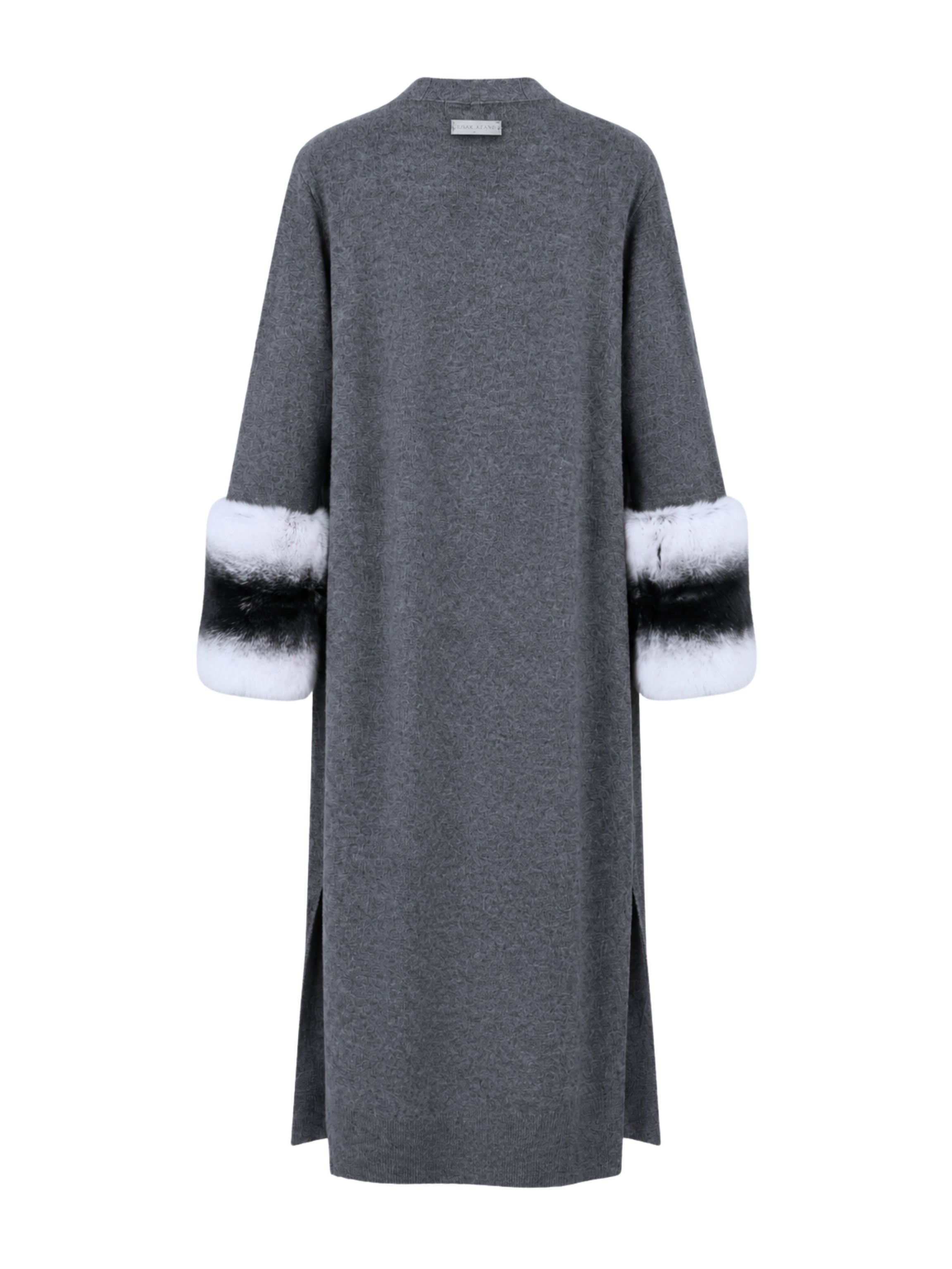 Charcoal grey long cuff cardigan