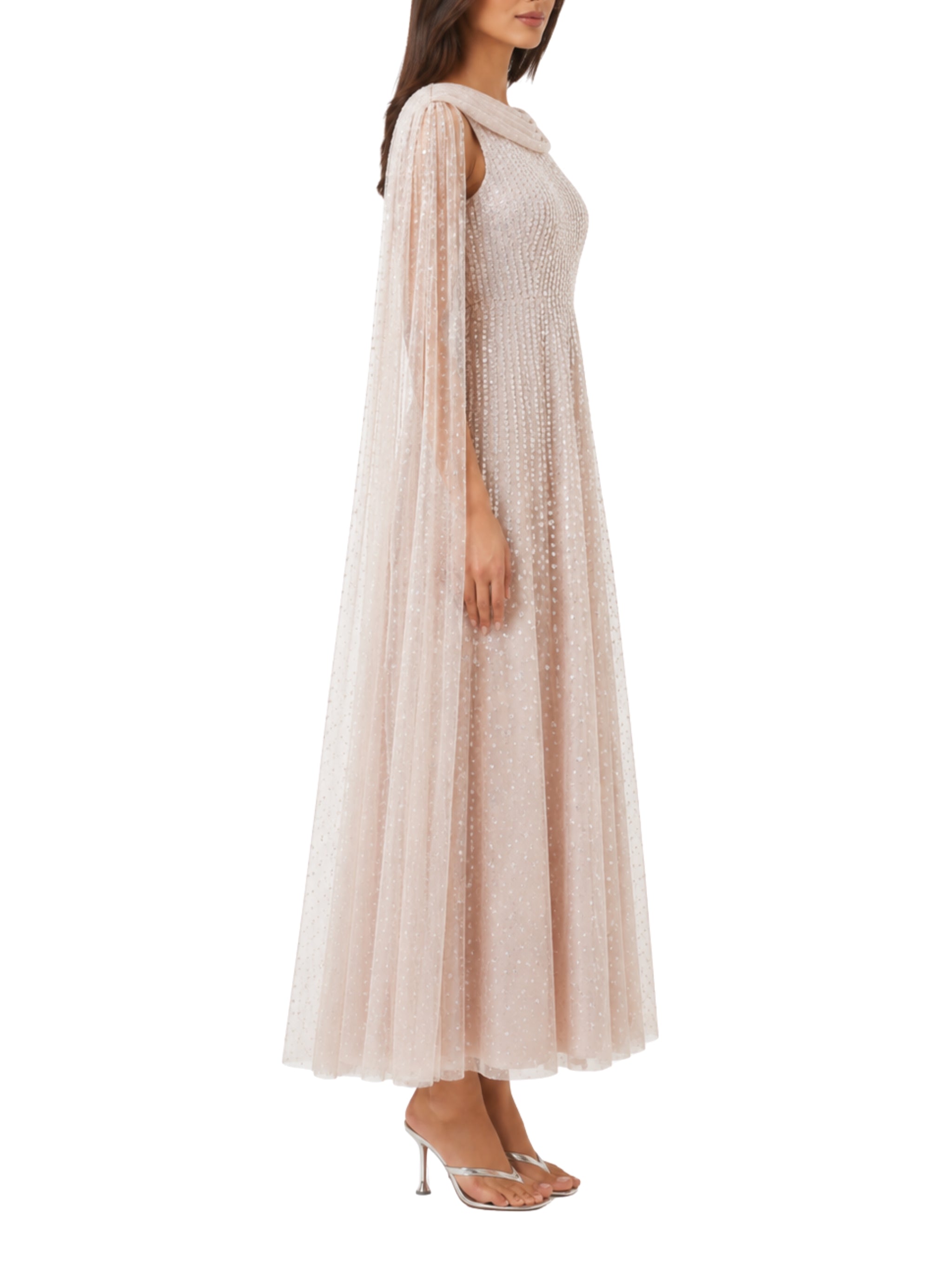 Moonlight sequin ankle gown
