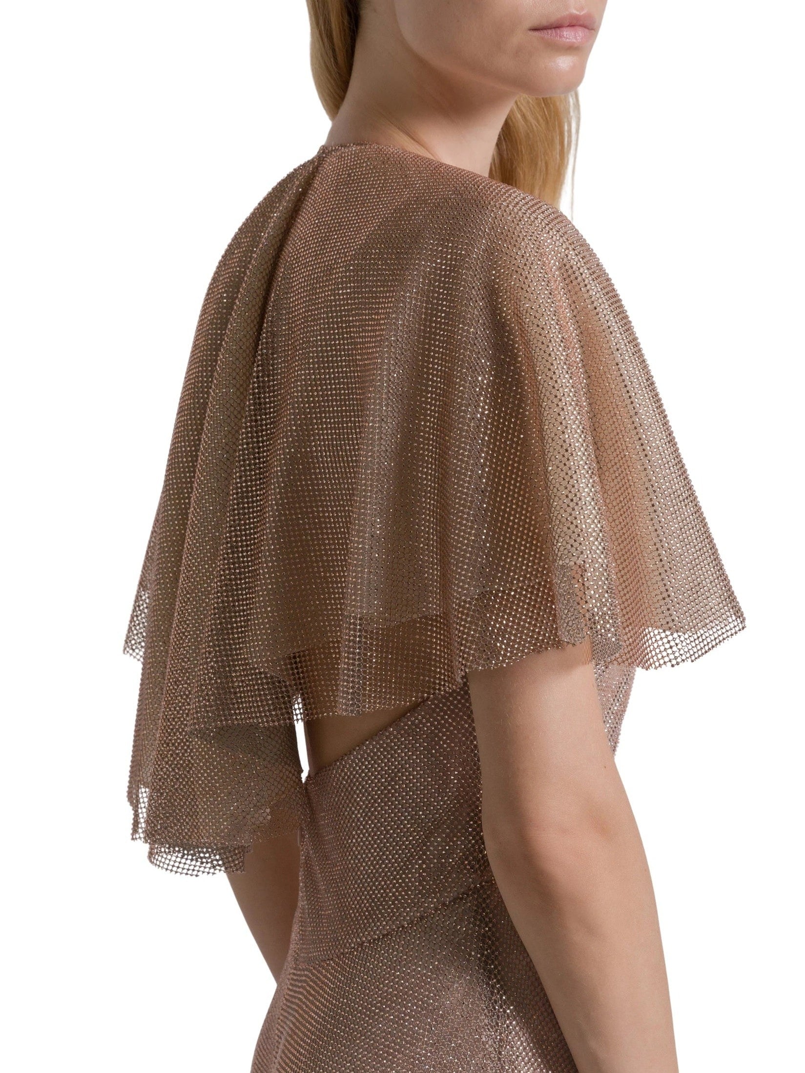 Flutter-Sleeve Maxi Dress
