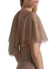 Flutter-Sleeve Maxi Dress