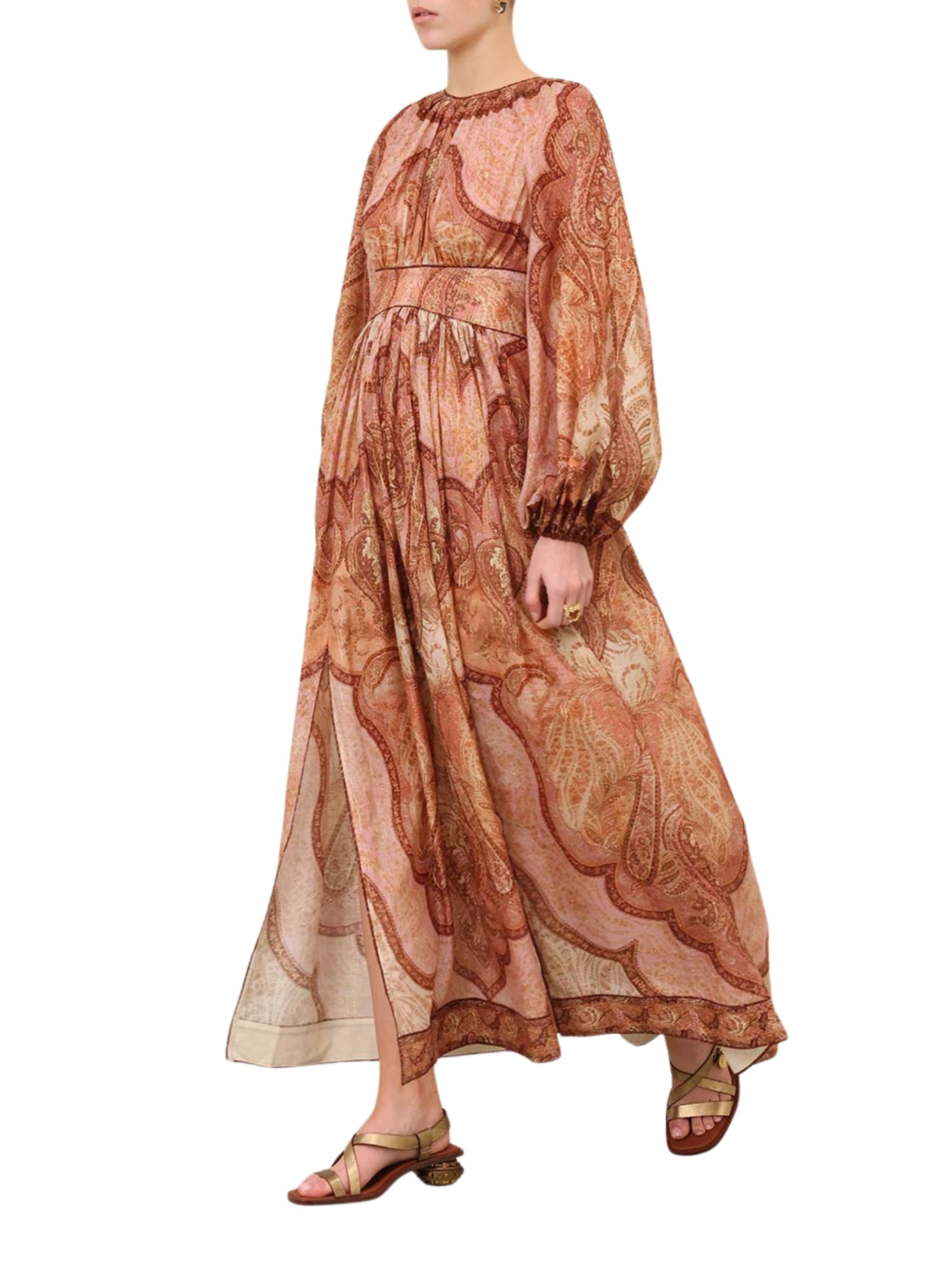 Wanderlust long sleeve midi