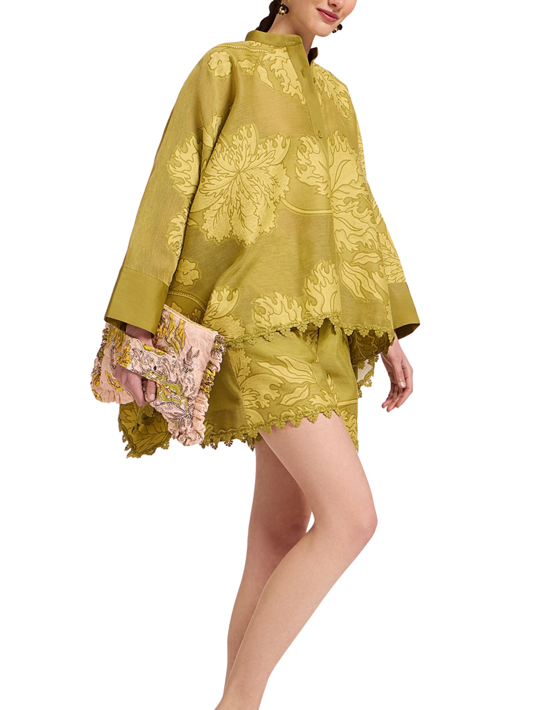 Lace foulard shirt