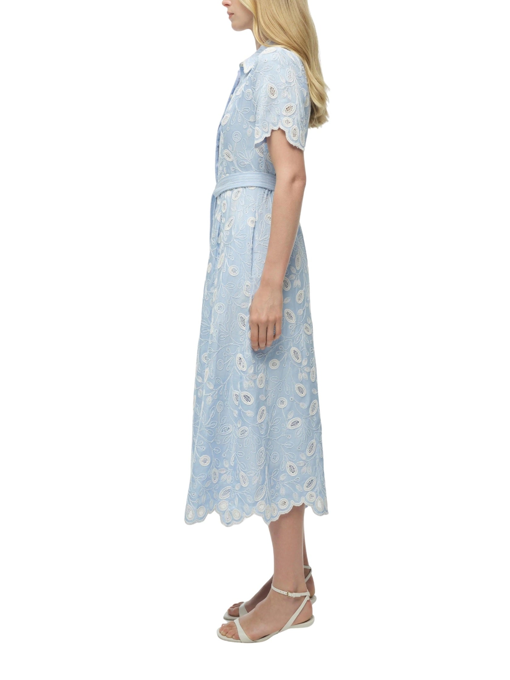 Audria s/s belted midi dress