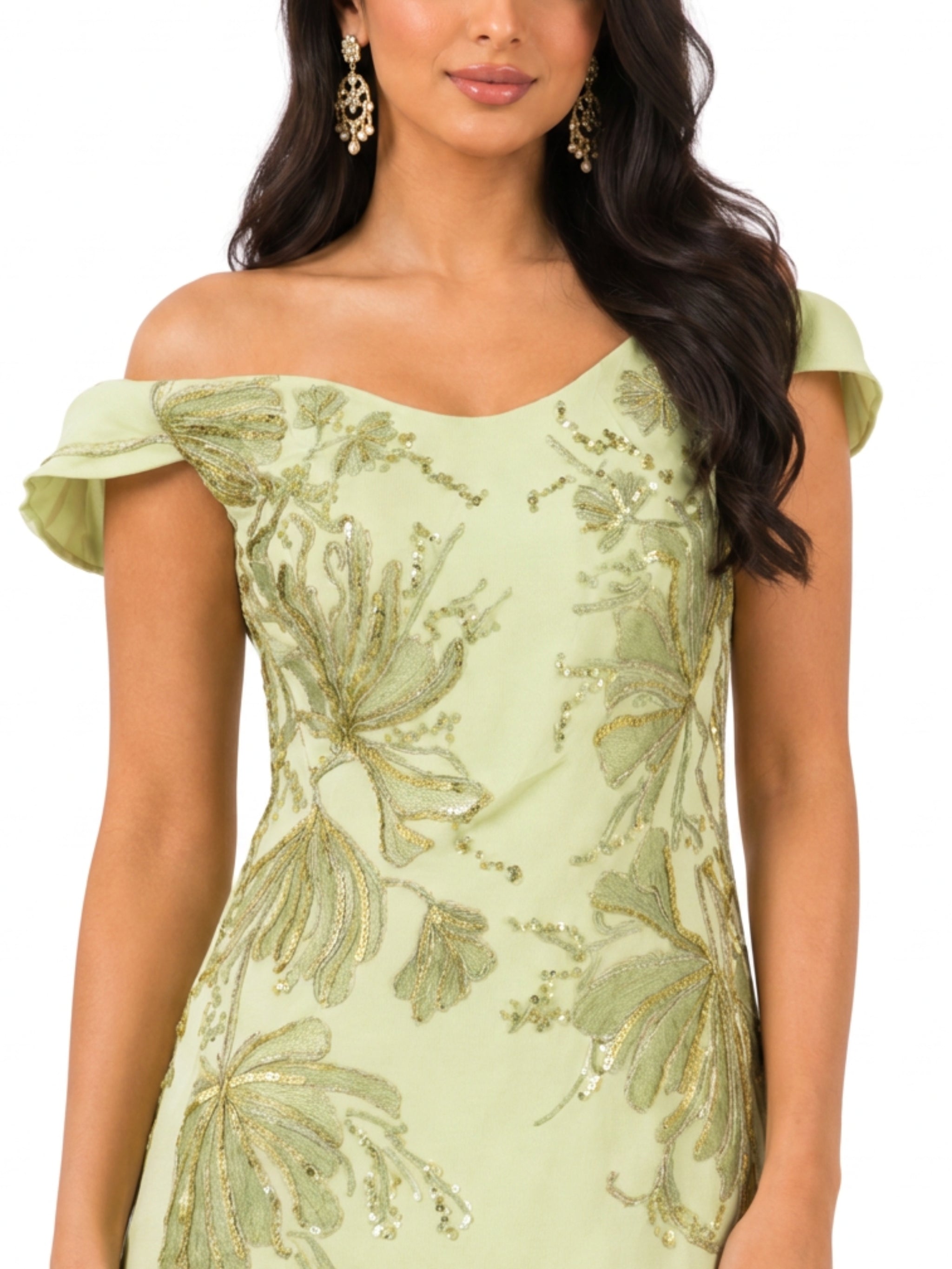 Embellished Off-Shoulder Dress