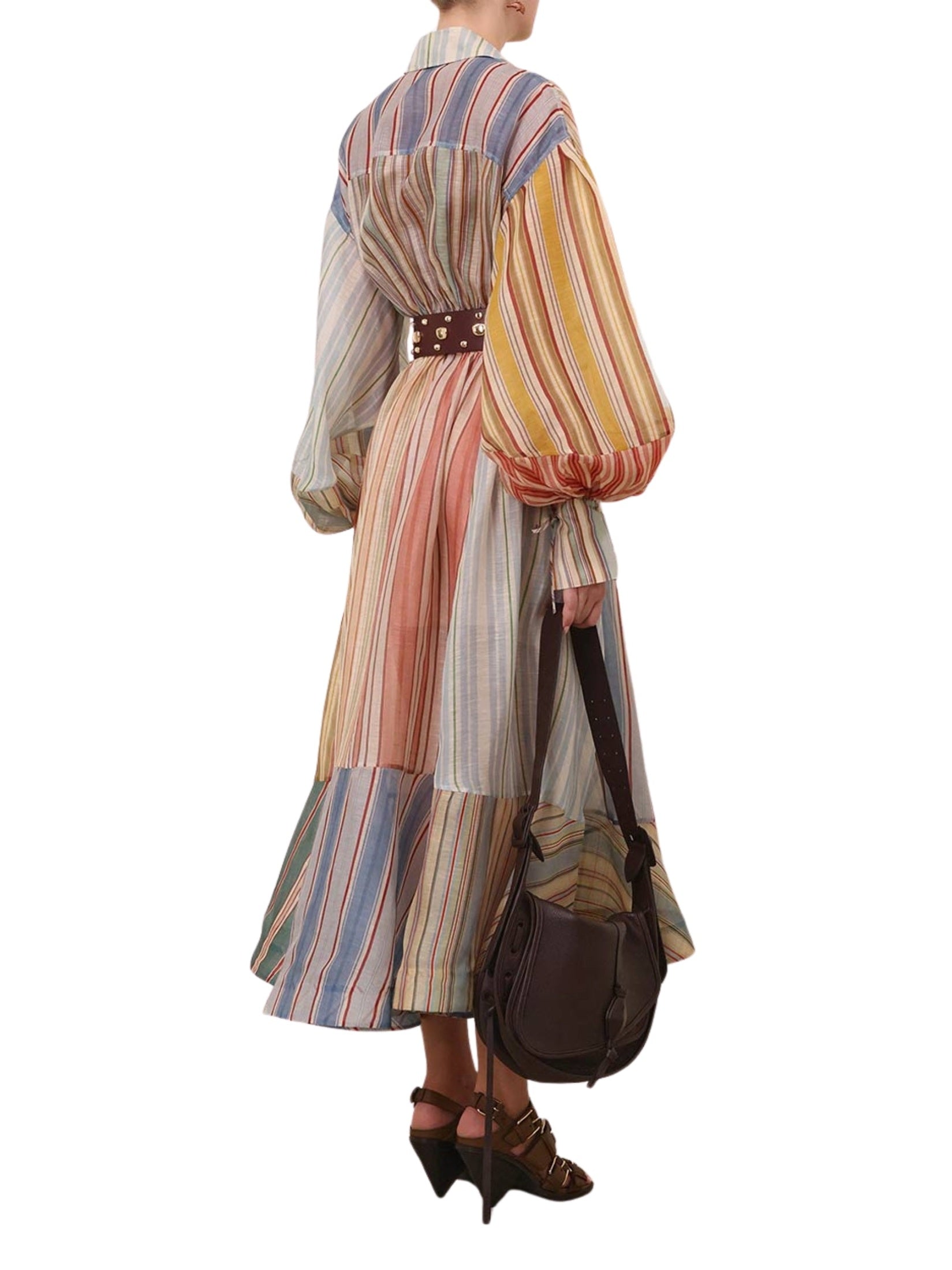 Rebellion striped midi dress