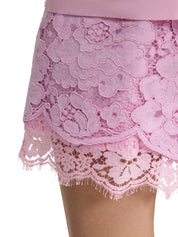 Eco-Friendly Cotton Blend Lace Iconic Mini Skirt