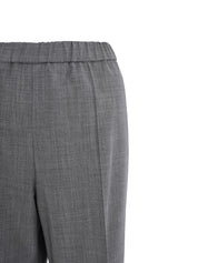 BISTRETCH WOOL JOGGING TROUSERS WITH FILO DIAMANTE