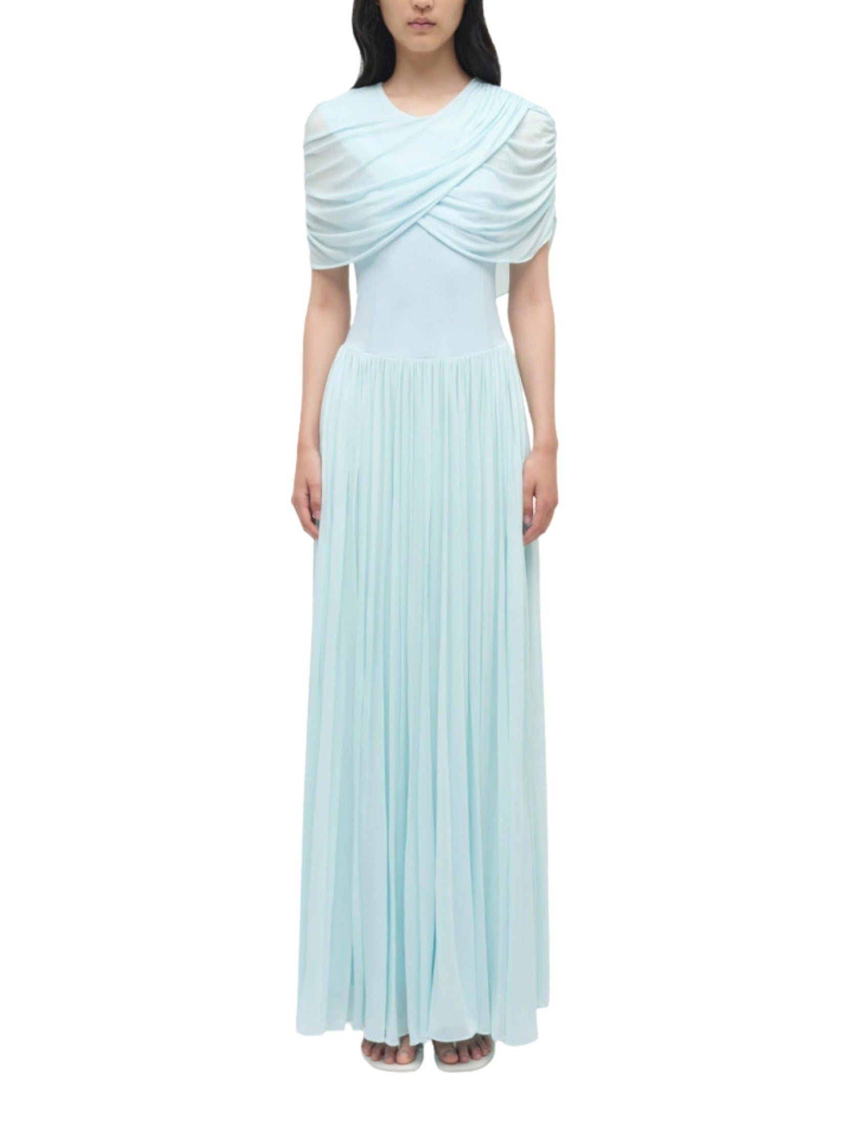 Nancie cape midi dress