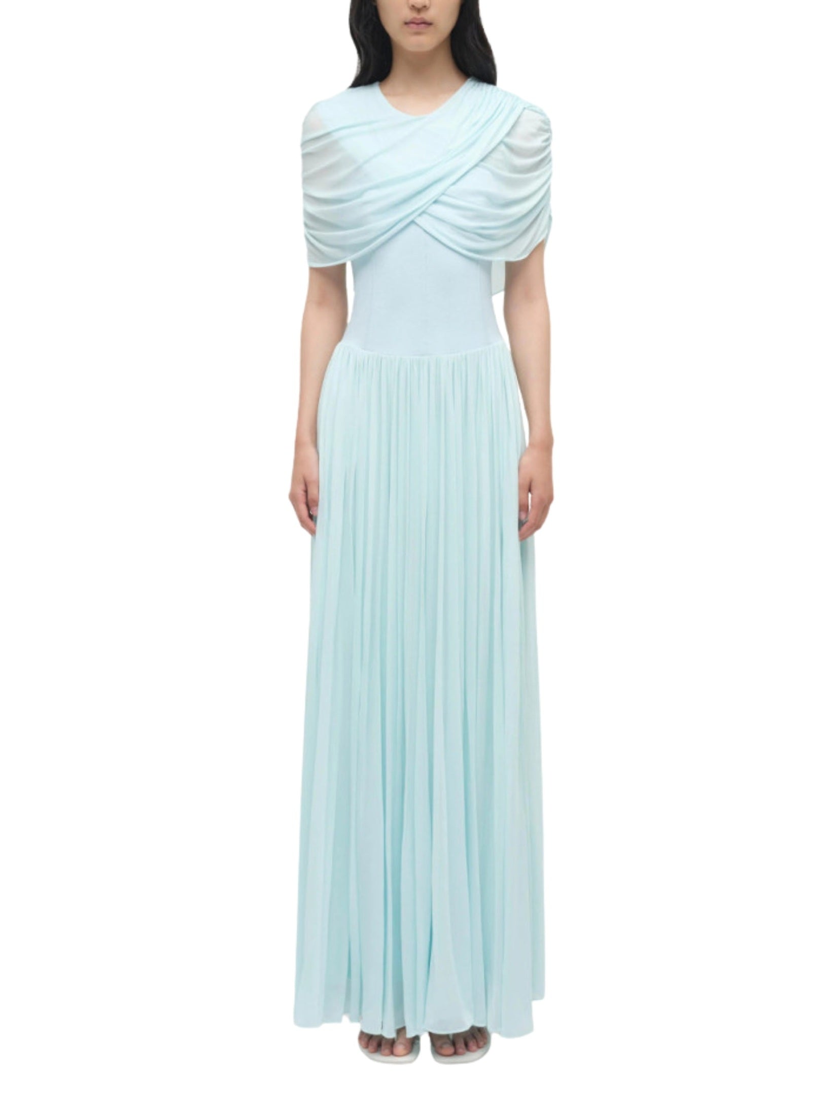 Nancie cape midi dress