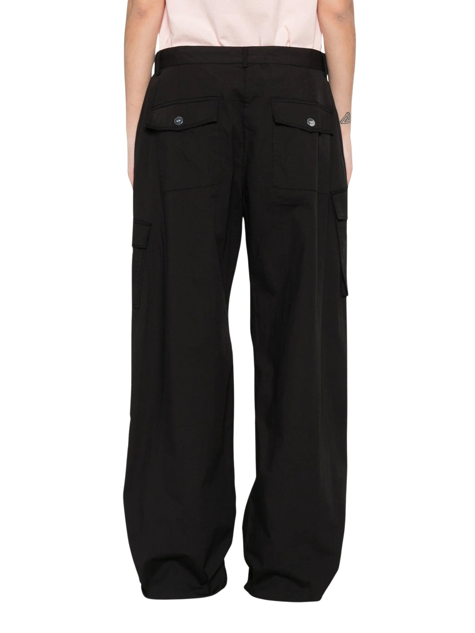 Stretch cotton pocket cargo pants