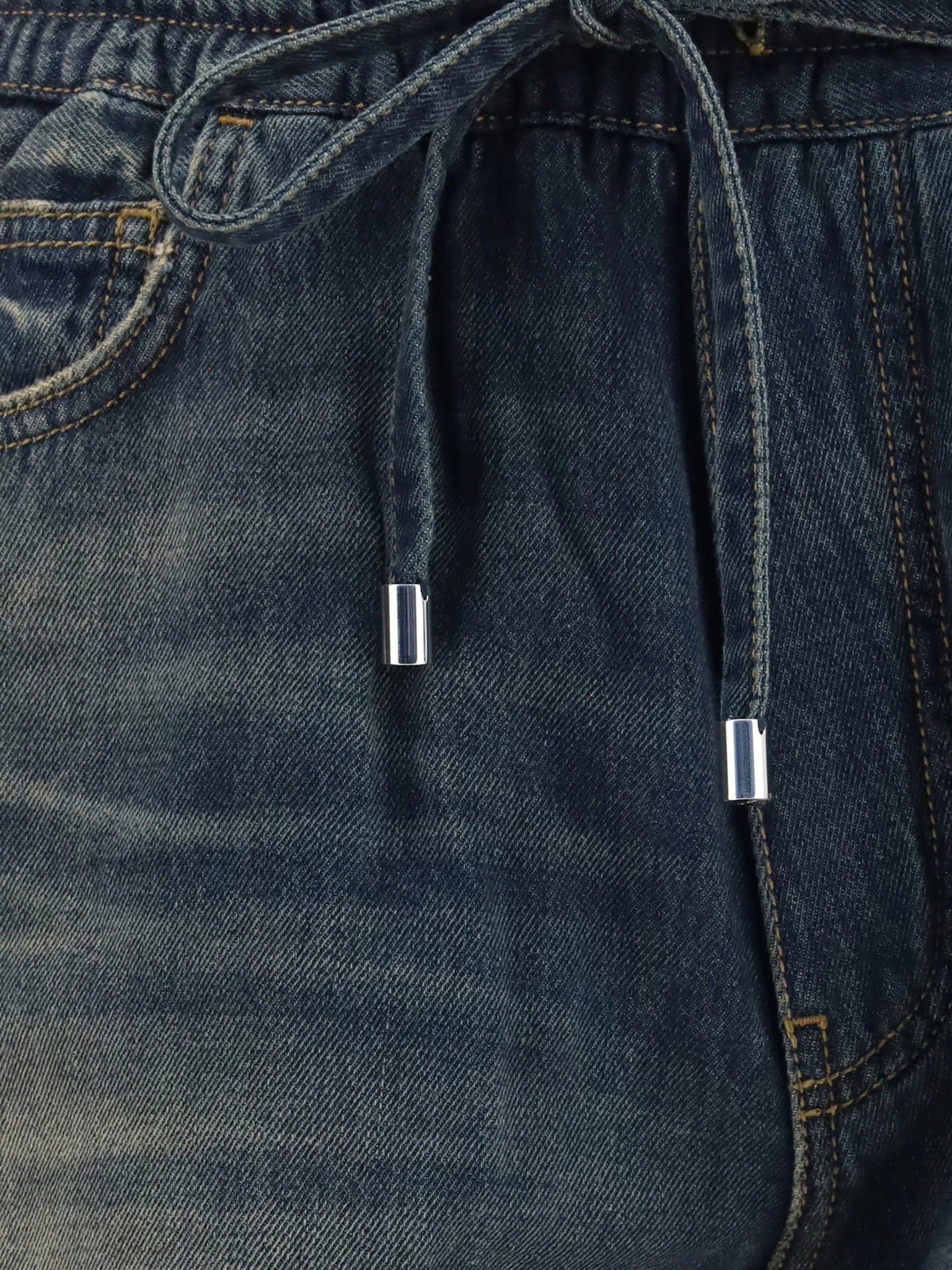 Drawstring denim short