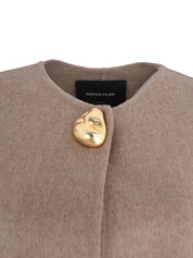 CASHMERE DOUBLE CAPE WITH PEPITA DETAIL