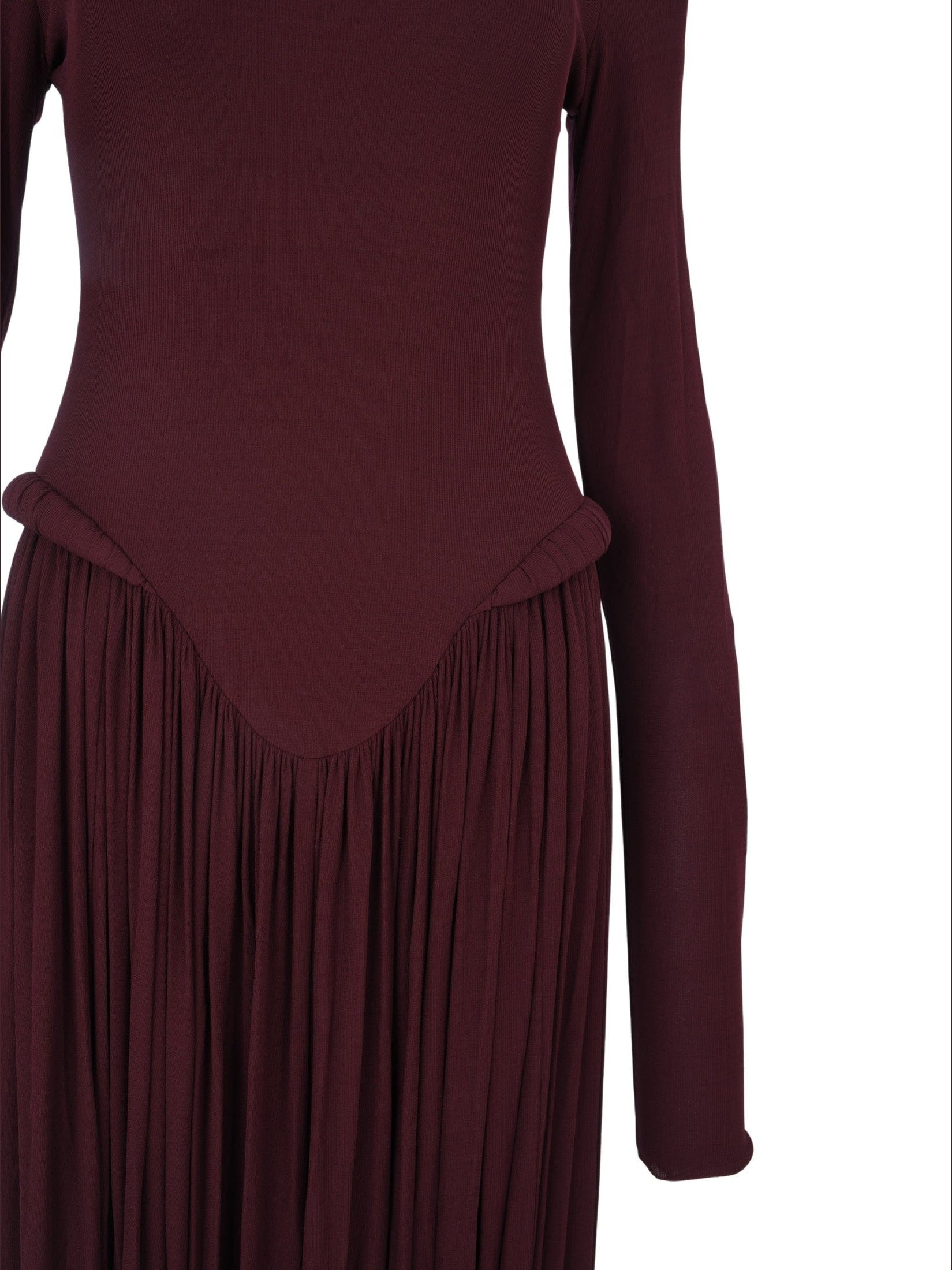 Structured pleated midi dress