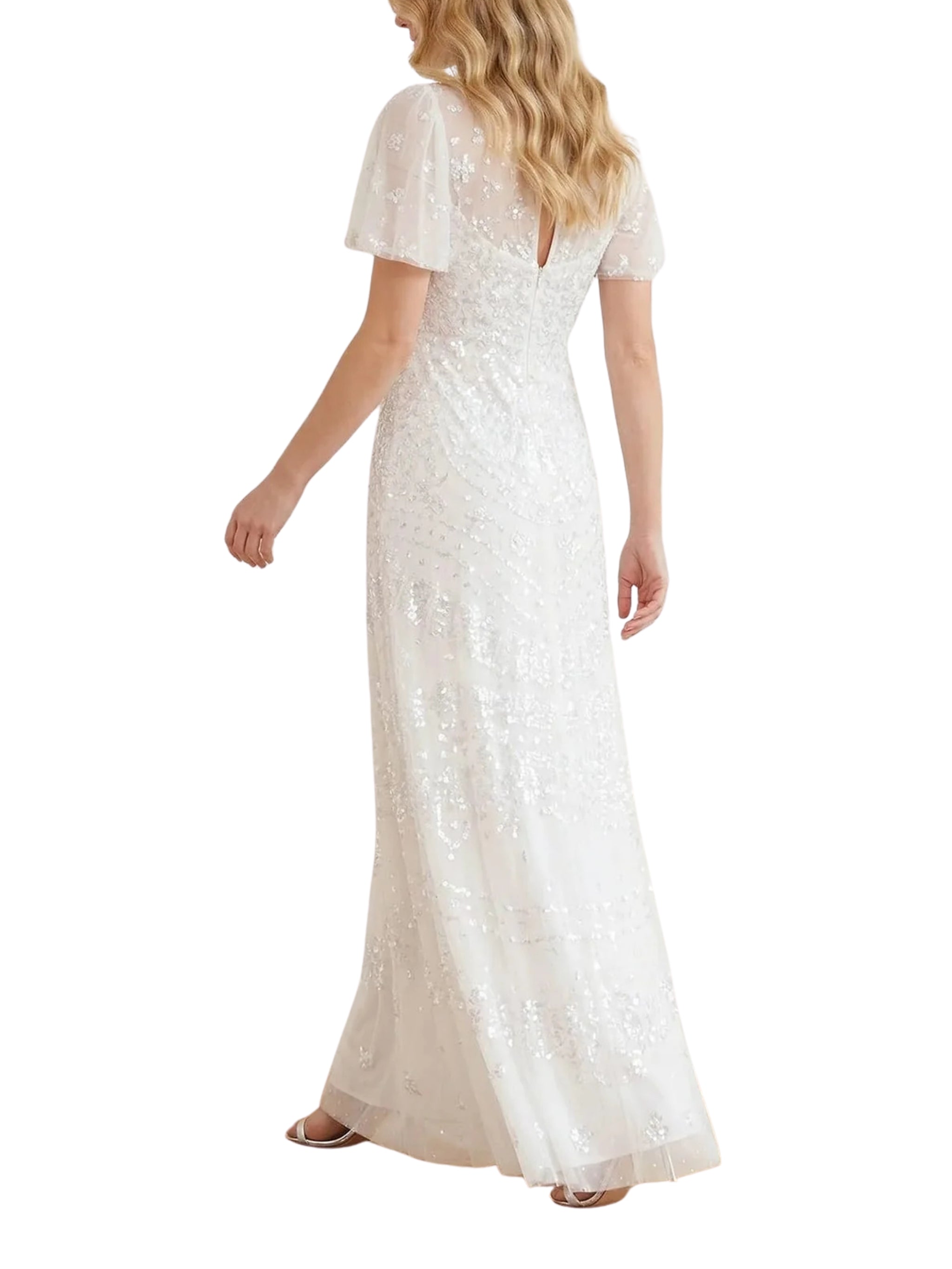 Anais sequin short sleeve gown