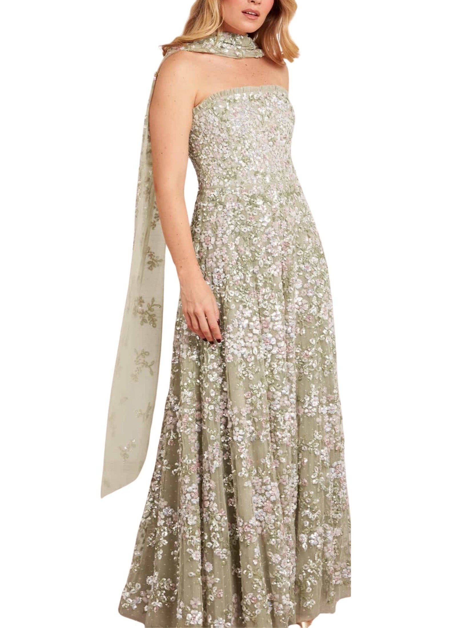 Dream garland strapless gown