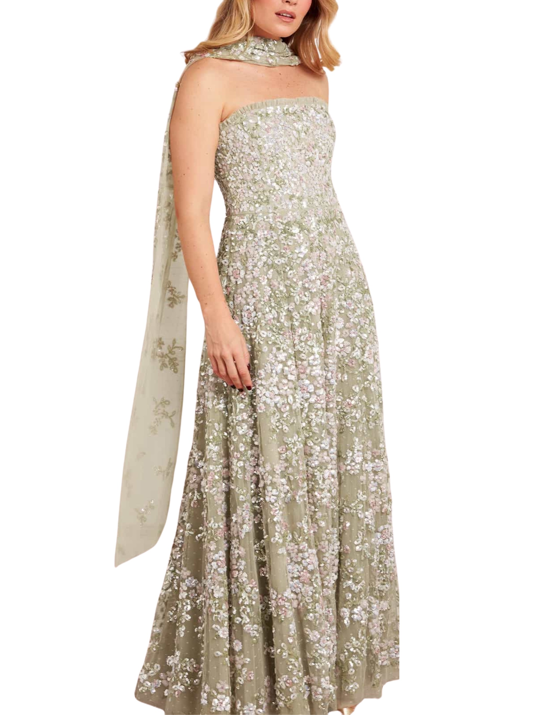 Dream garland strapless gown