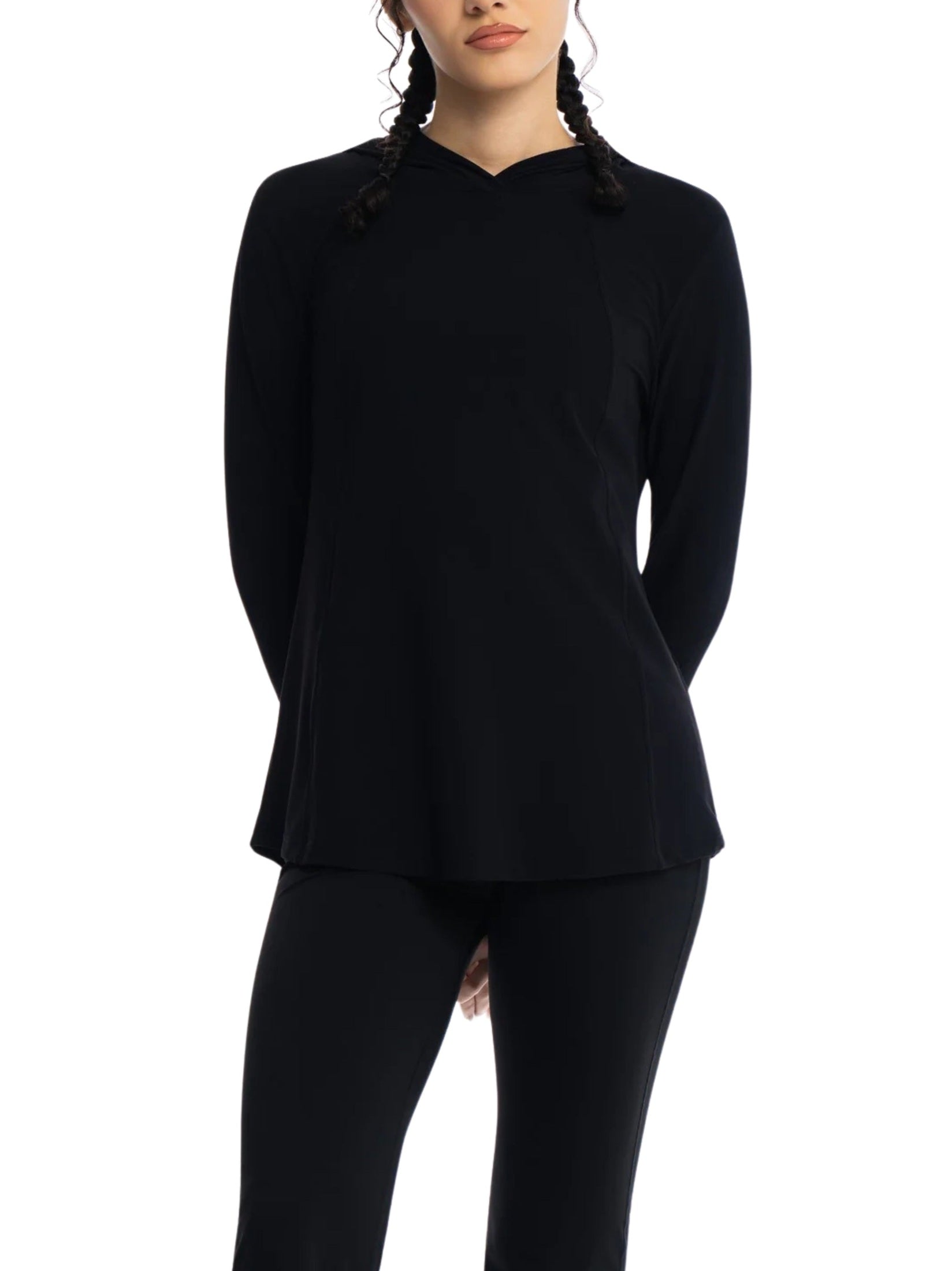 Active hooded top