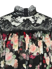 HYPNOTIC LACE YOKE BLOUSE