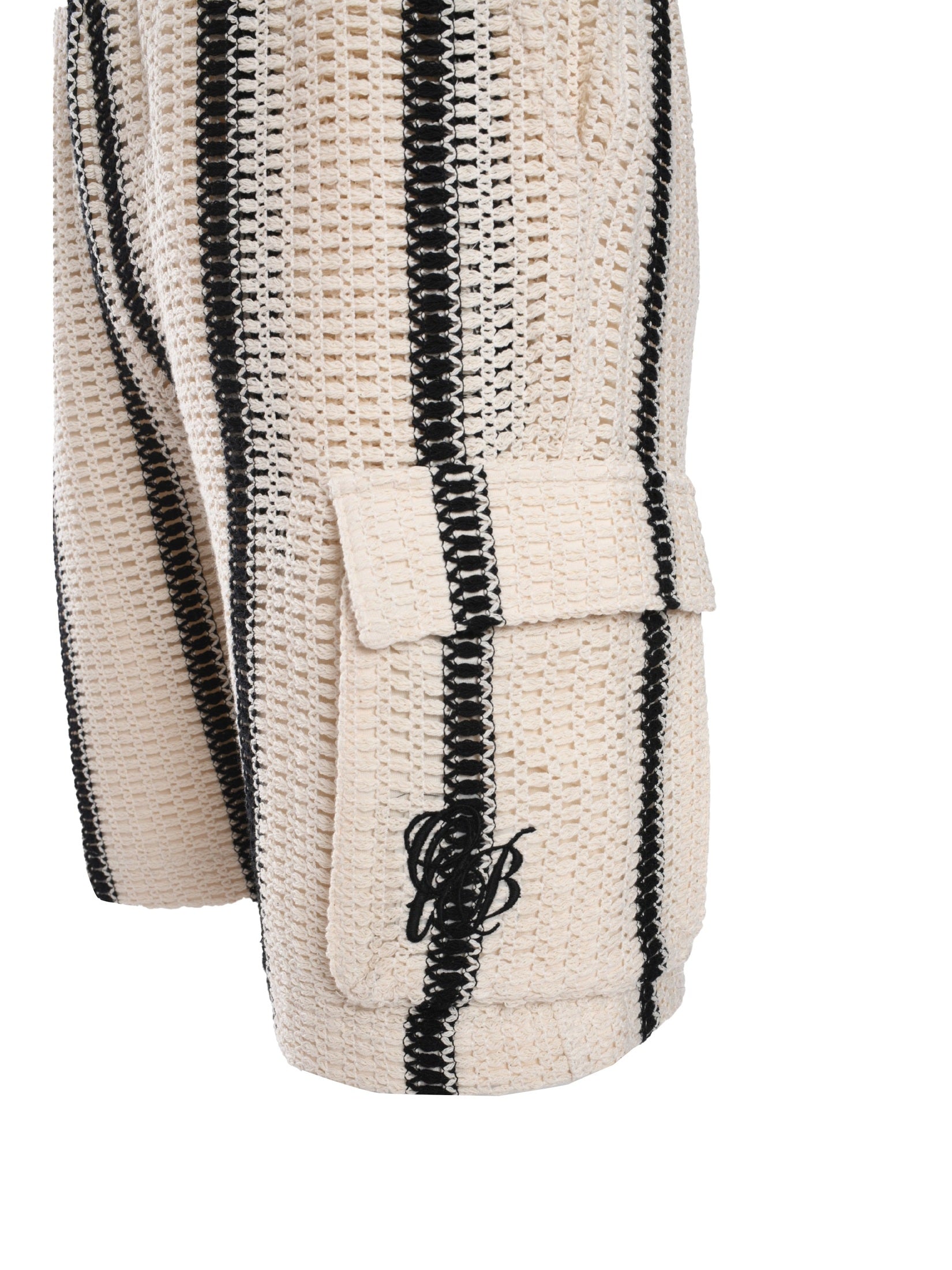 Desert stripe crochet shorts